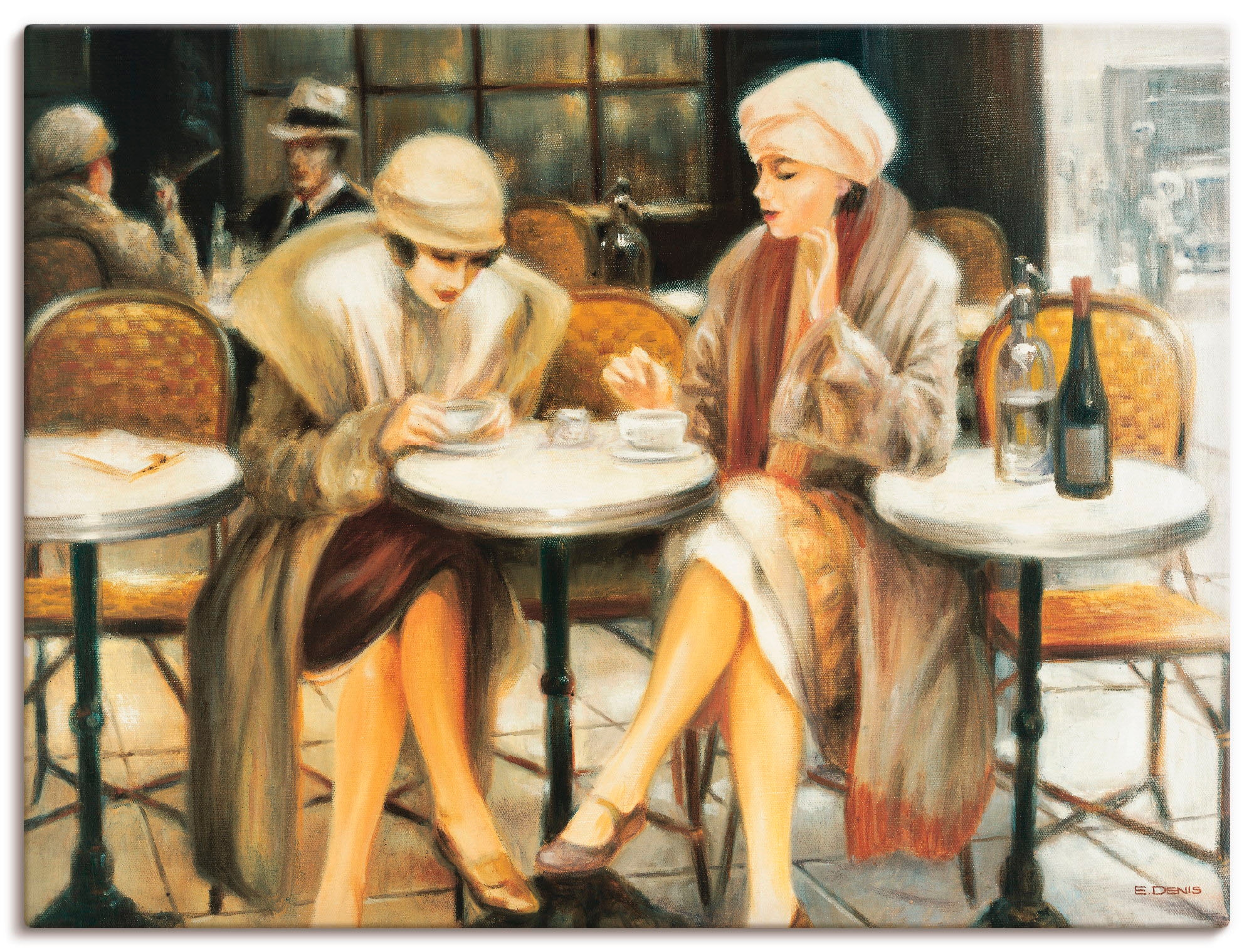 Artland Wandbild »Cafe III«, Frau, (1 St.), als Leinwandbild, Wandaufkleber oder Poster in versch. Größen