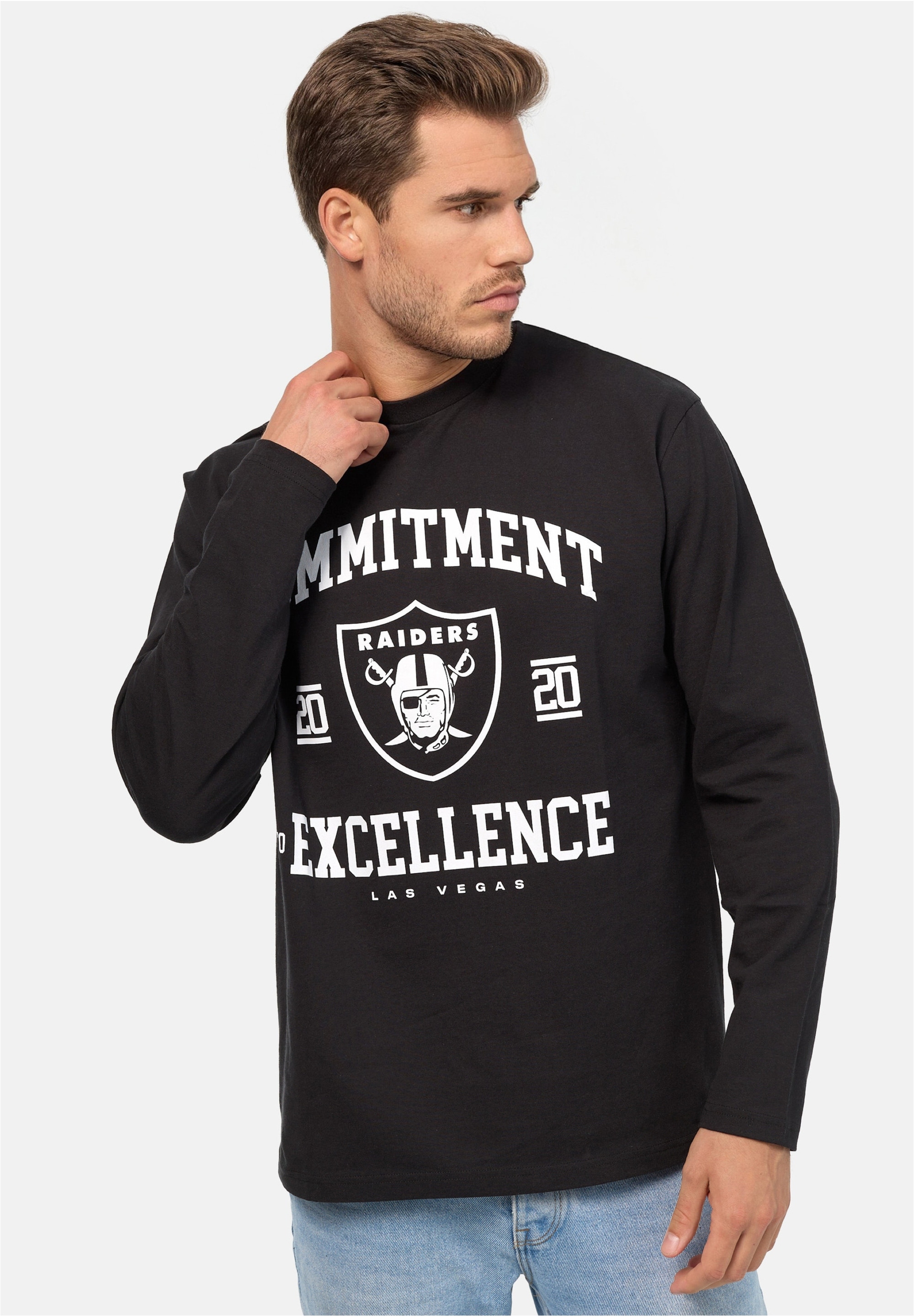 Recovered Sweatshirt »NFL Raiders Commitment To Excellence Relaxed«, im lockeren Schnitt
