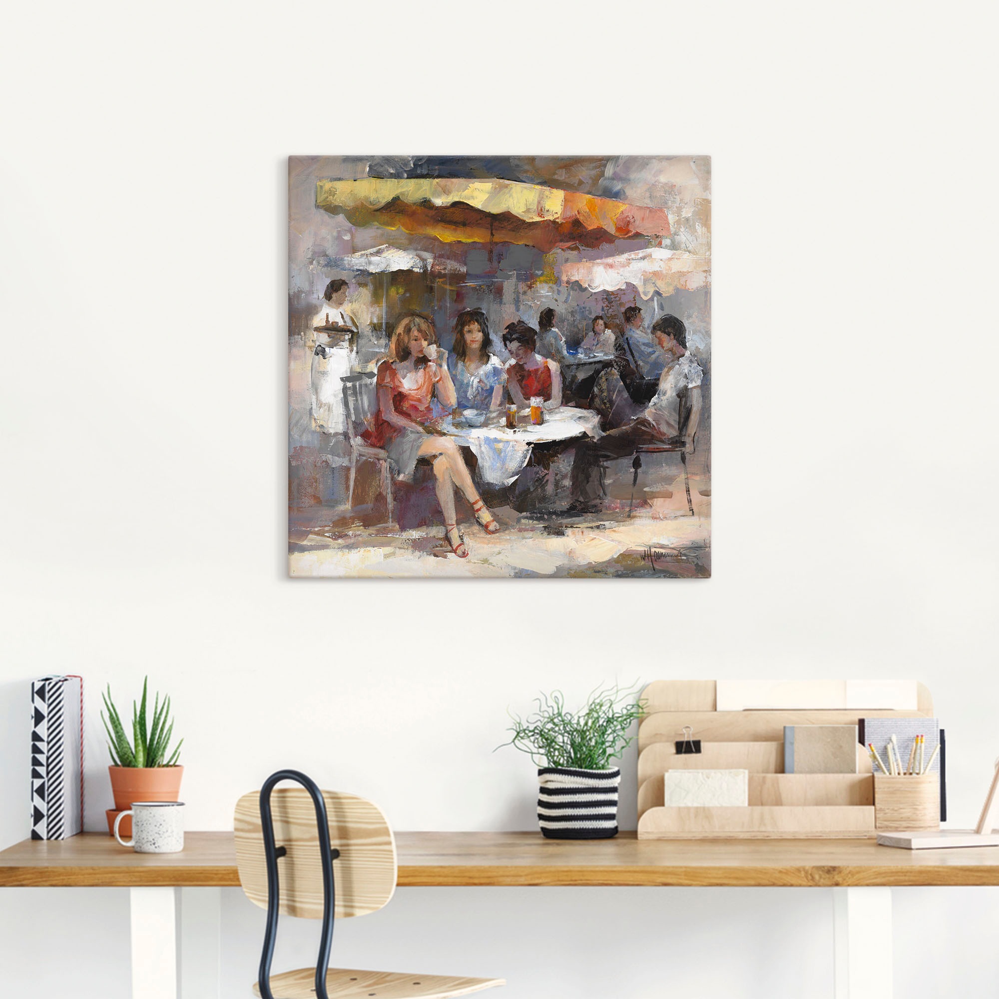 Artland Leinwandbild "Damen im Café II" Gruppen & Familien 1 Stk. tlg. auf günstig online kaufen