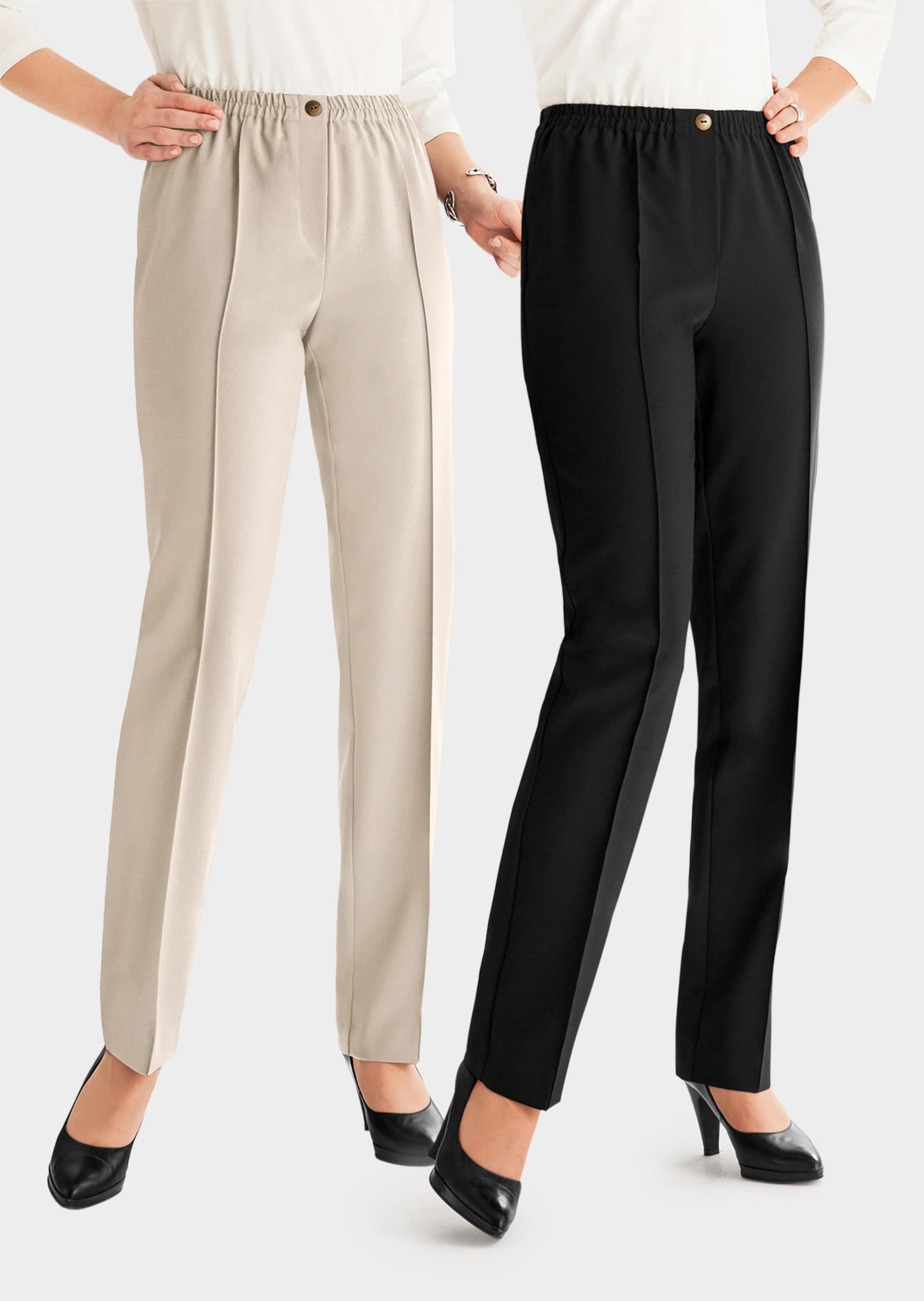 Thumbnail - GOLDNER Schlupfhose "Knitterarme Schlupfhosen im 2er Pack"