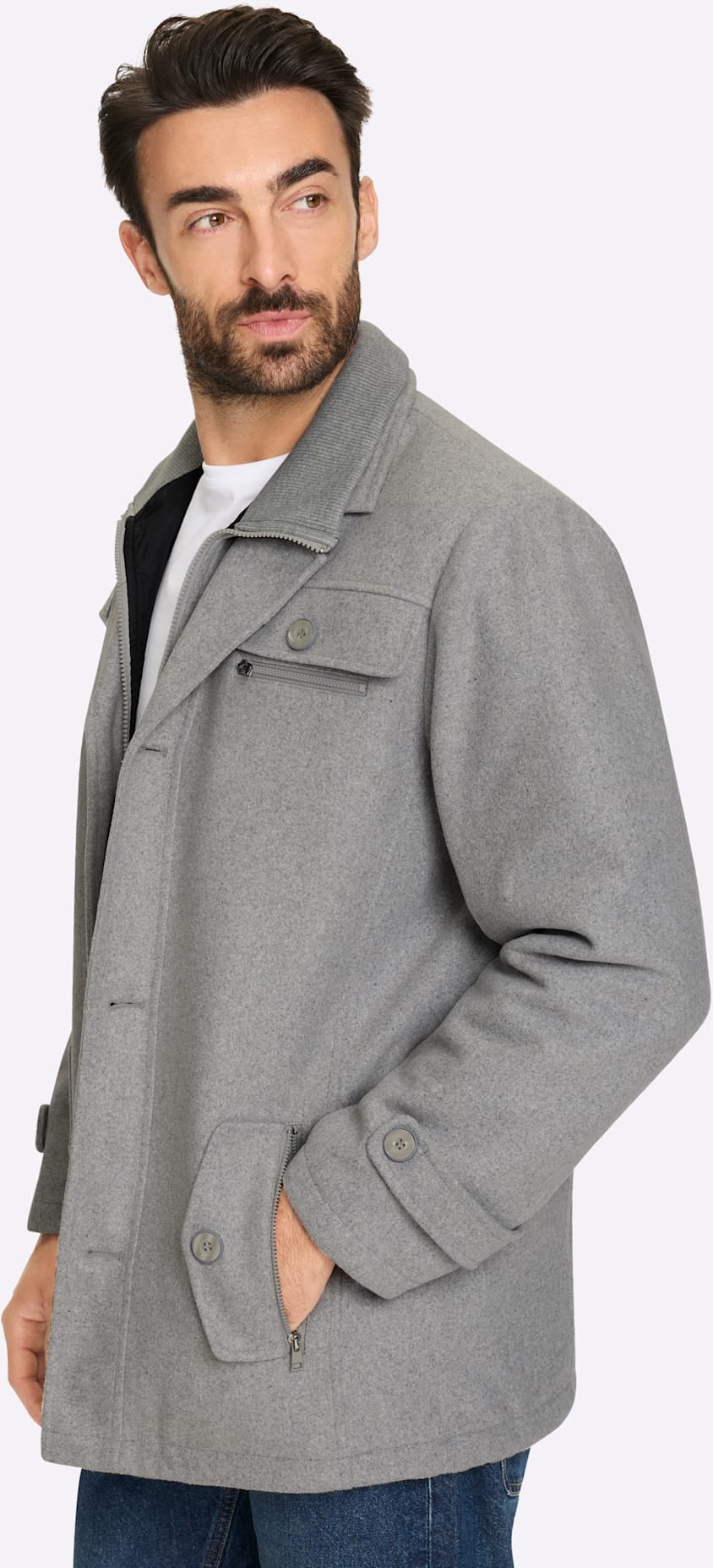 Marco Donati Langjacke ohne Kapuze