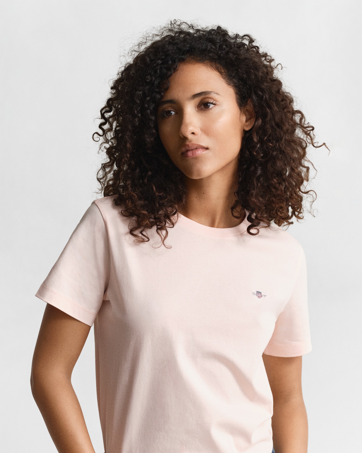 Gant T-shirt à Manches Courtes Shield Regular Fit Apricot Pink M Femme 2