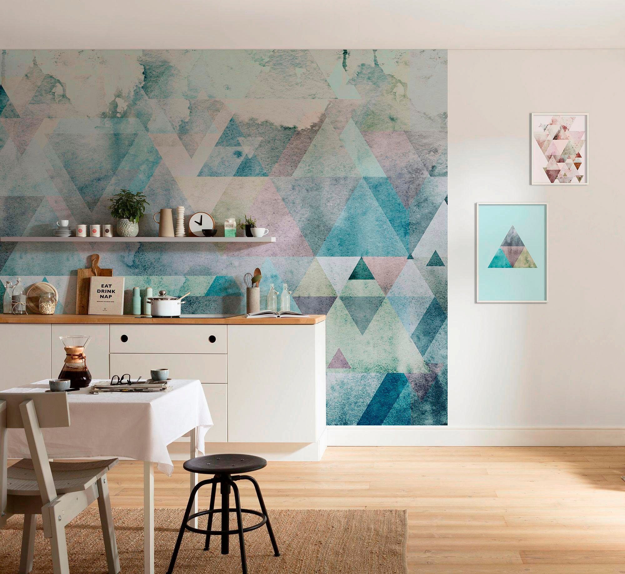 Komar Bild »Triangles Top Blue«, Formen-Kunst, (1 St.), Wandbild zur Dekoration - ohne Rahmen