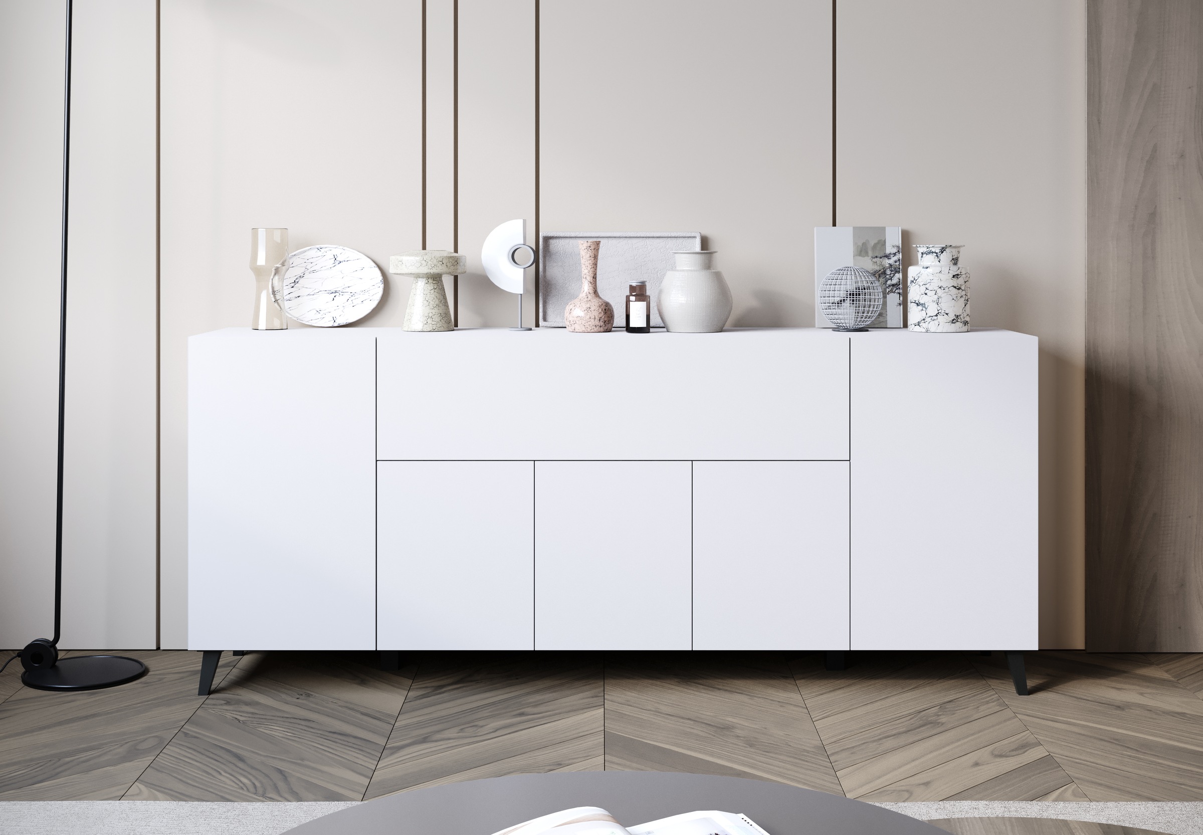 Home affaire Sideboard "SIDEBOARD PHUKET II, Stilvolle, grifflose kommode, günstig online kaufen