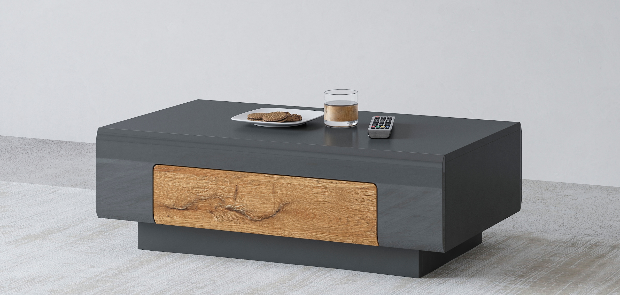 INOSIGN Couchtisch »Toledo,Breite 110cm eleganter Sofatisch mit Hochglanzelemente«, Kaffeetisch mit 1 Schublade, Wohnzimmertisch