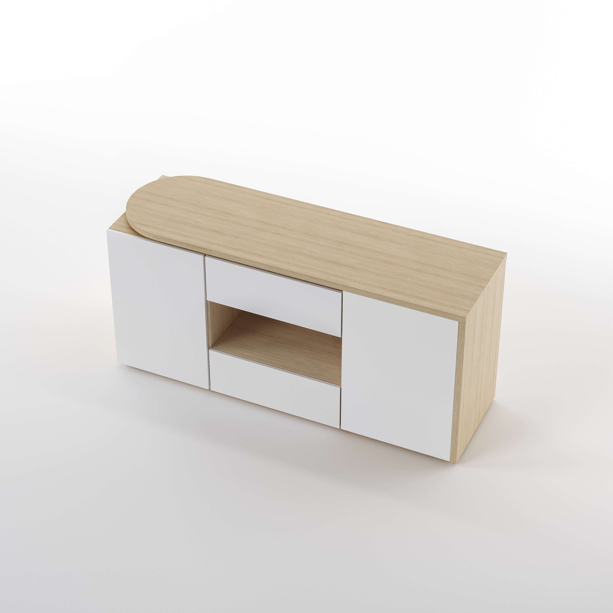 Thumbnail - TemaHome Sekretär "ein Sideboard und Schreibtisch, ausziehbar, über Eck,", mit 2 Schubladen, 1 Tür, offene Fächer, mit K...