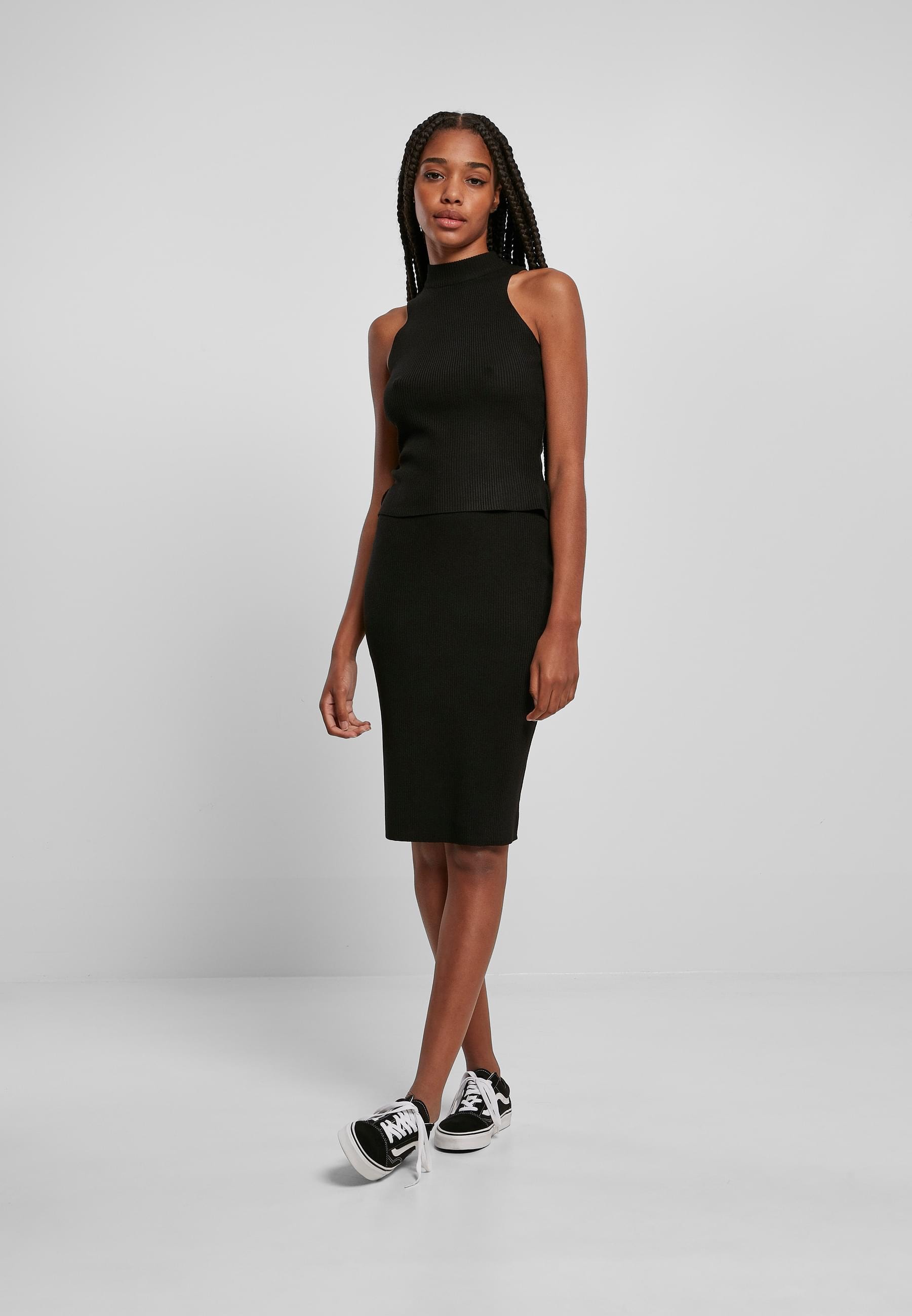 URBAN CLASSICS Sommerrock »Urban Classics Damen Ladies Rib Knit Midi Skirt«, (1 tlg.)