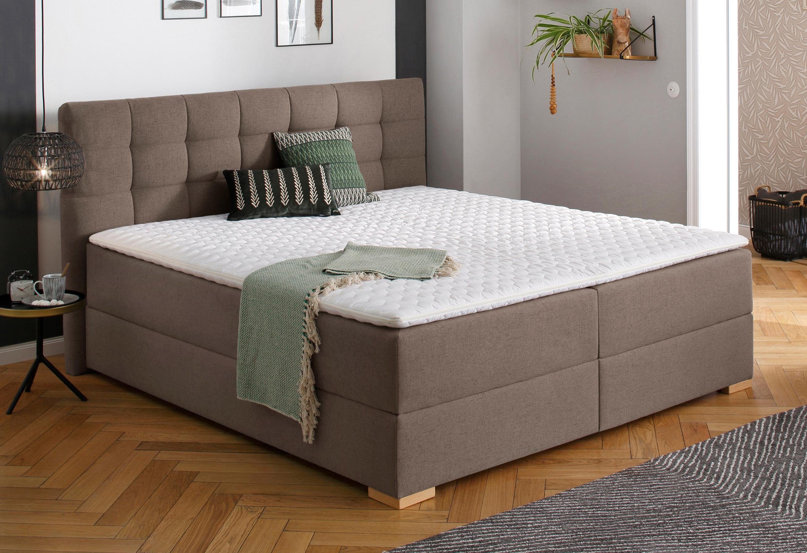 Home affaire Boxbett "Olivet mit Bettkasten" in 4 Farben, 4 Breiten, 2 Matratzenarten, auch in Überlänge 220 cm