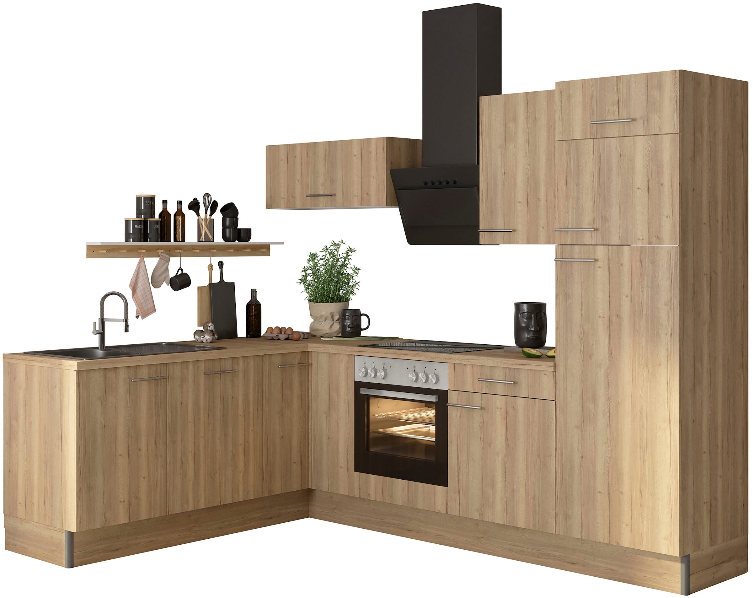 OPTIFIT Küche »Klara«, 200 x 270 cm breit, wahlweise mit E-Geräten