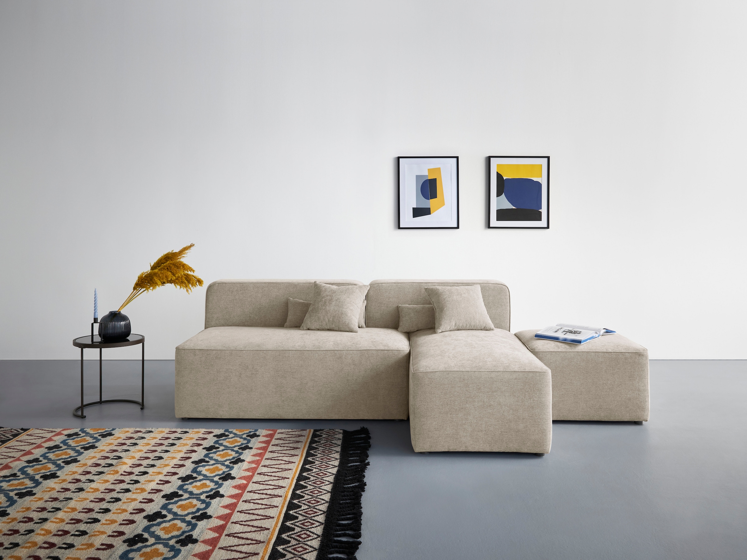 Home affaire Ecksofa "Sundstrup L-Form" Modulserie, individuelle Zusammenst günstig online kaufen