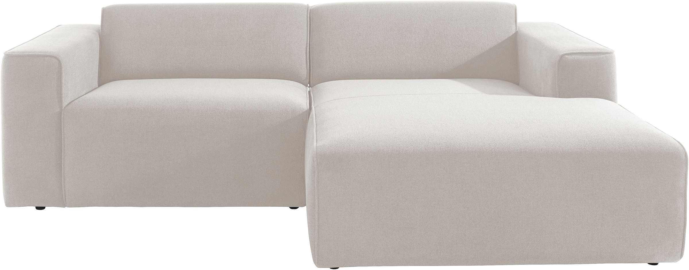 andas Ecksofa »Noord«, mit Kedernaht, Breite 234 cm, Cord, Struktur, Webstoff