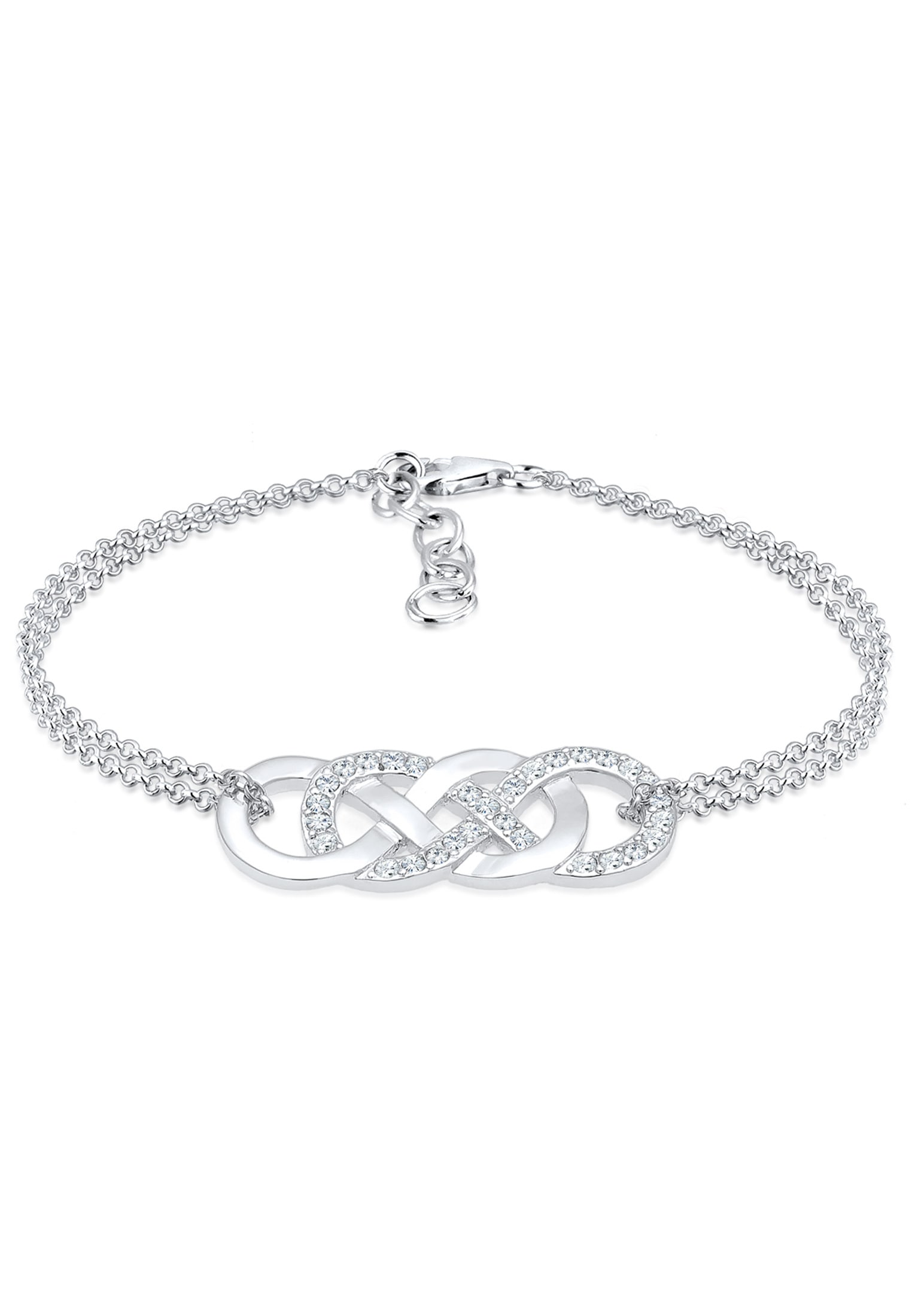 Elli Armband »Infinity Liebe Kristalle 925 Silber«