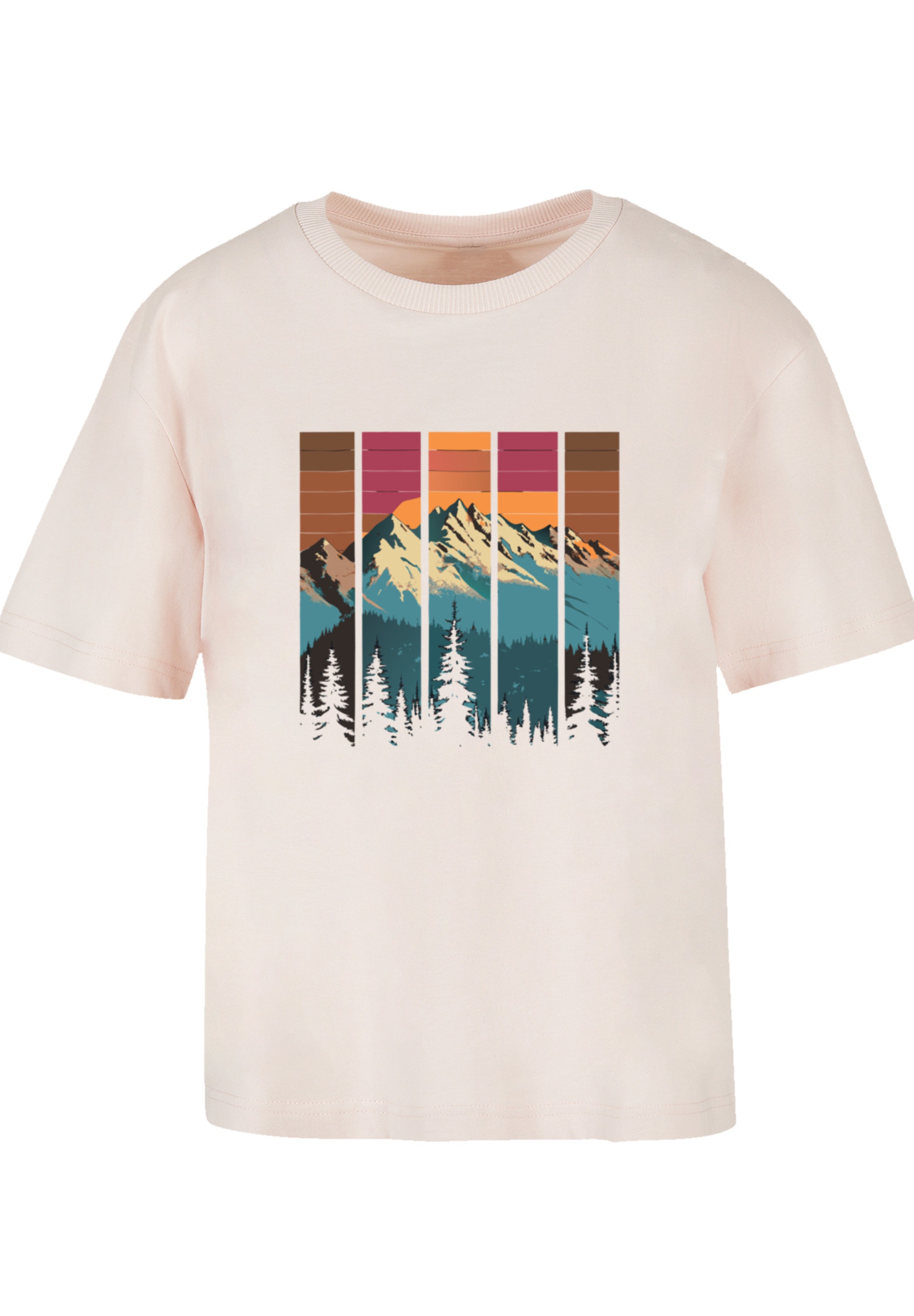F4NT4STIC T-Shirt »Berg Sonnenuntergang Retro«, Premium Qualität