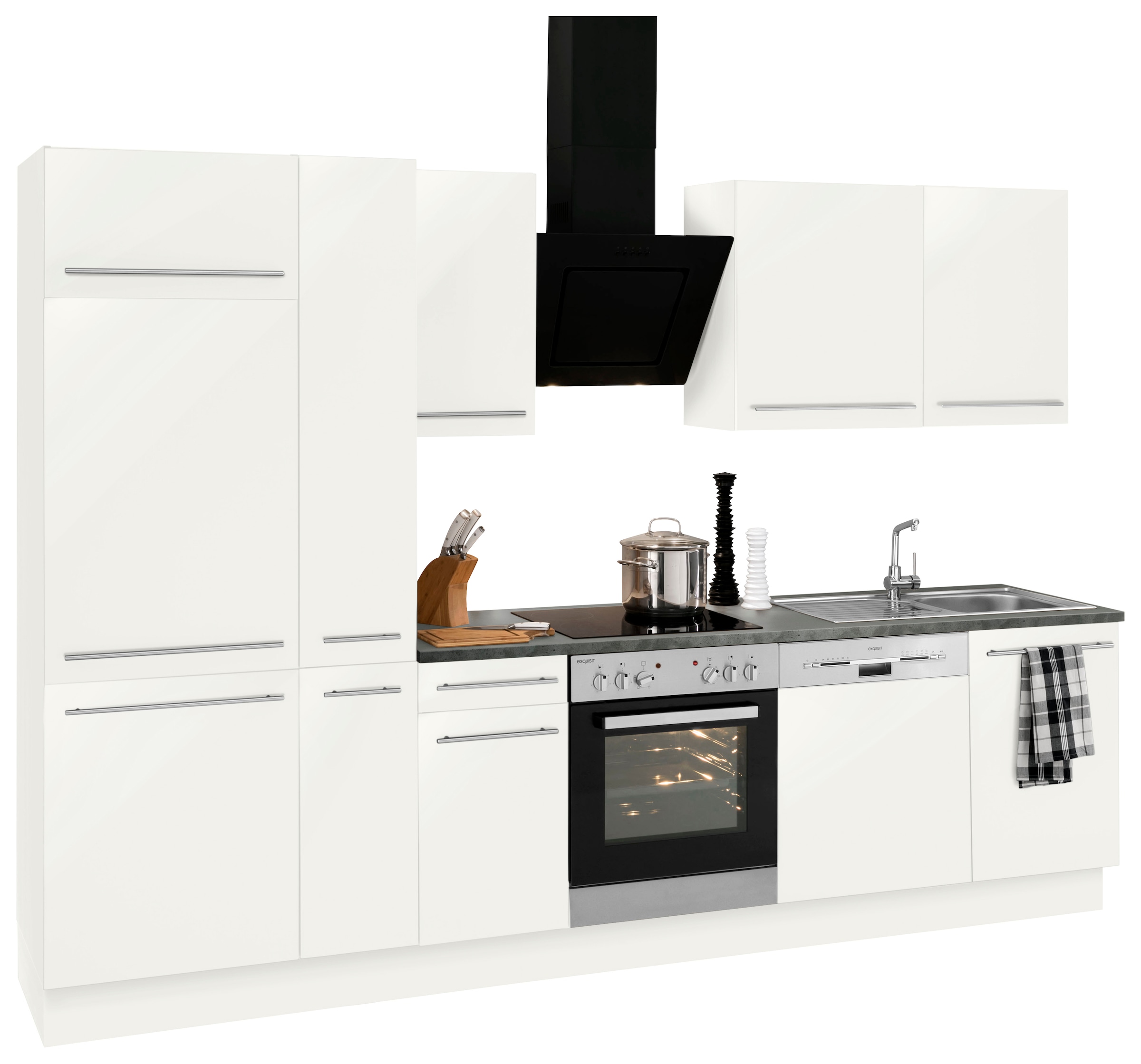 OPTIFIT Küchenzeile »Bern«, Breite 300 cm, wahlweise mit E-Geräten, höhenverstellbare Füße