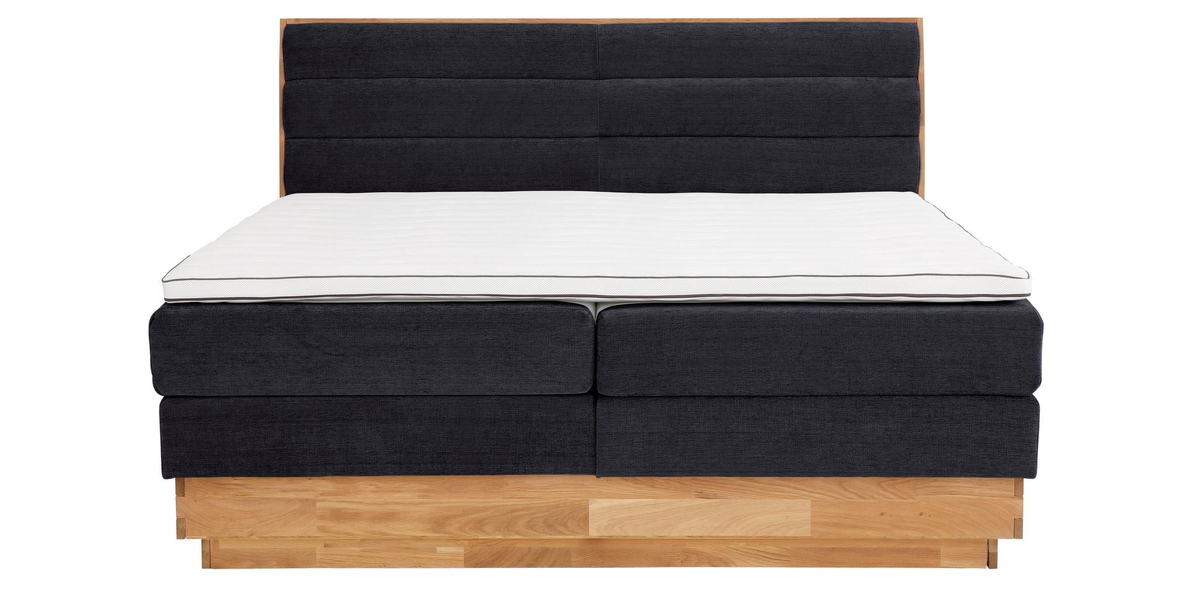 OTTO products Boxspringbett »Jenna«, ohne LED-Beleuchtung, mit zertifizierten, recycelten Bezugsstoffen