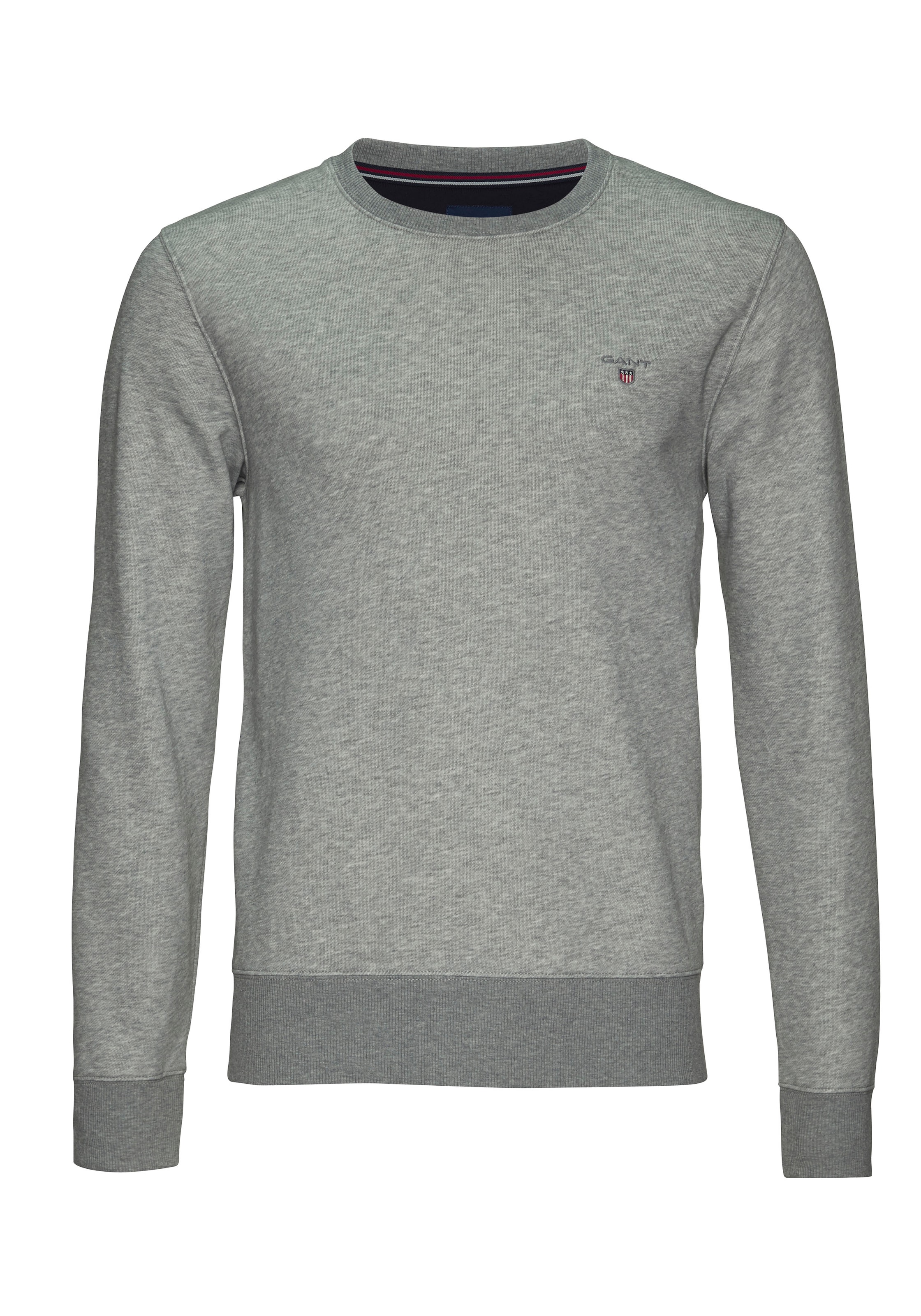 Gant Sweatshirt "ORIGINAL C-NECK SWEAT", mit Rippbündchen an Saum und Ärmel