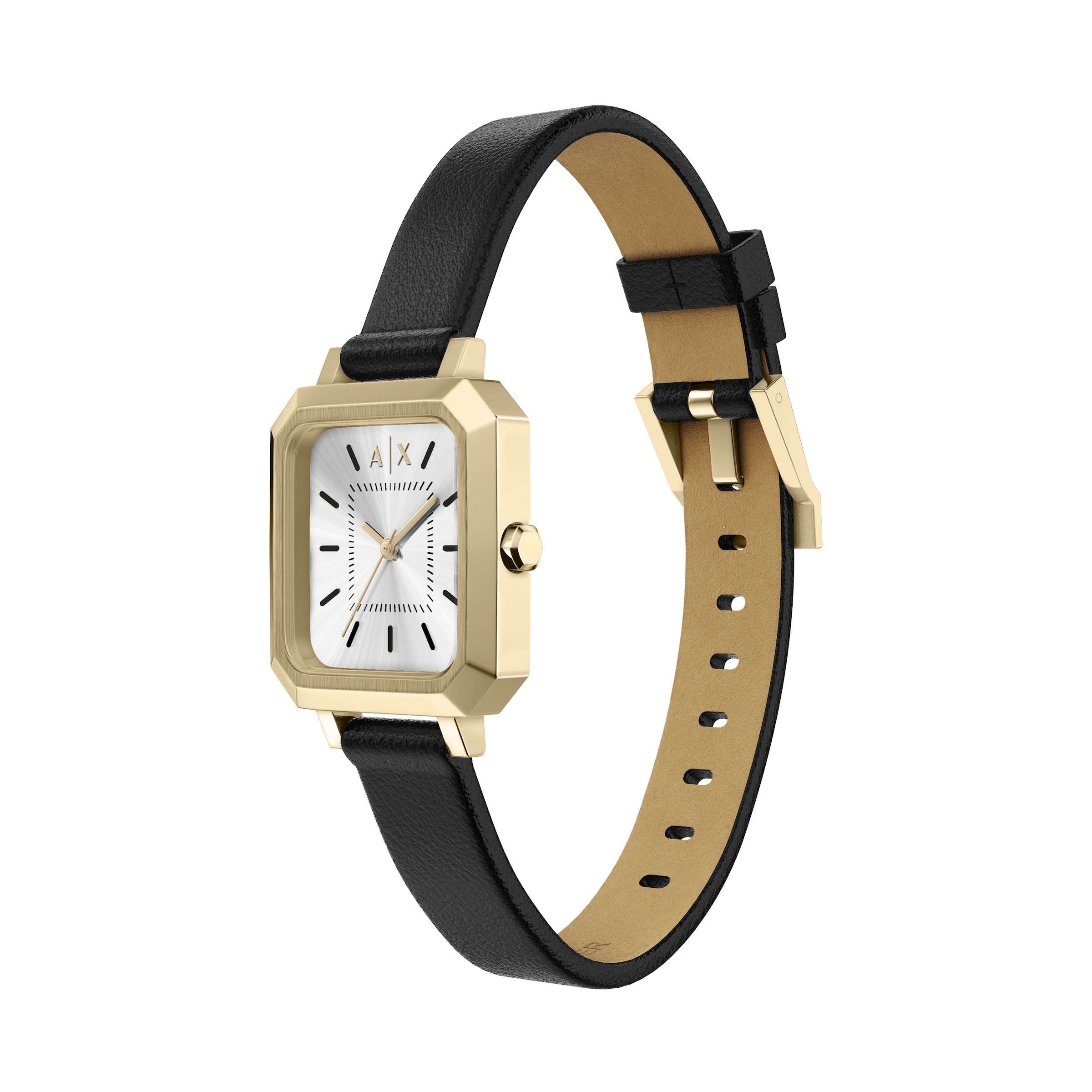 ARMANI EXCHANGE Quarzuhr Armbanduhr, Lederarmband, analog