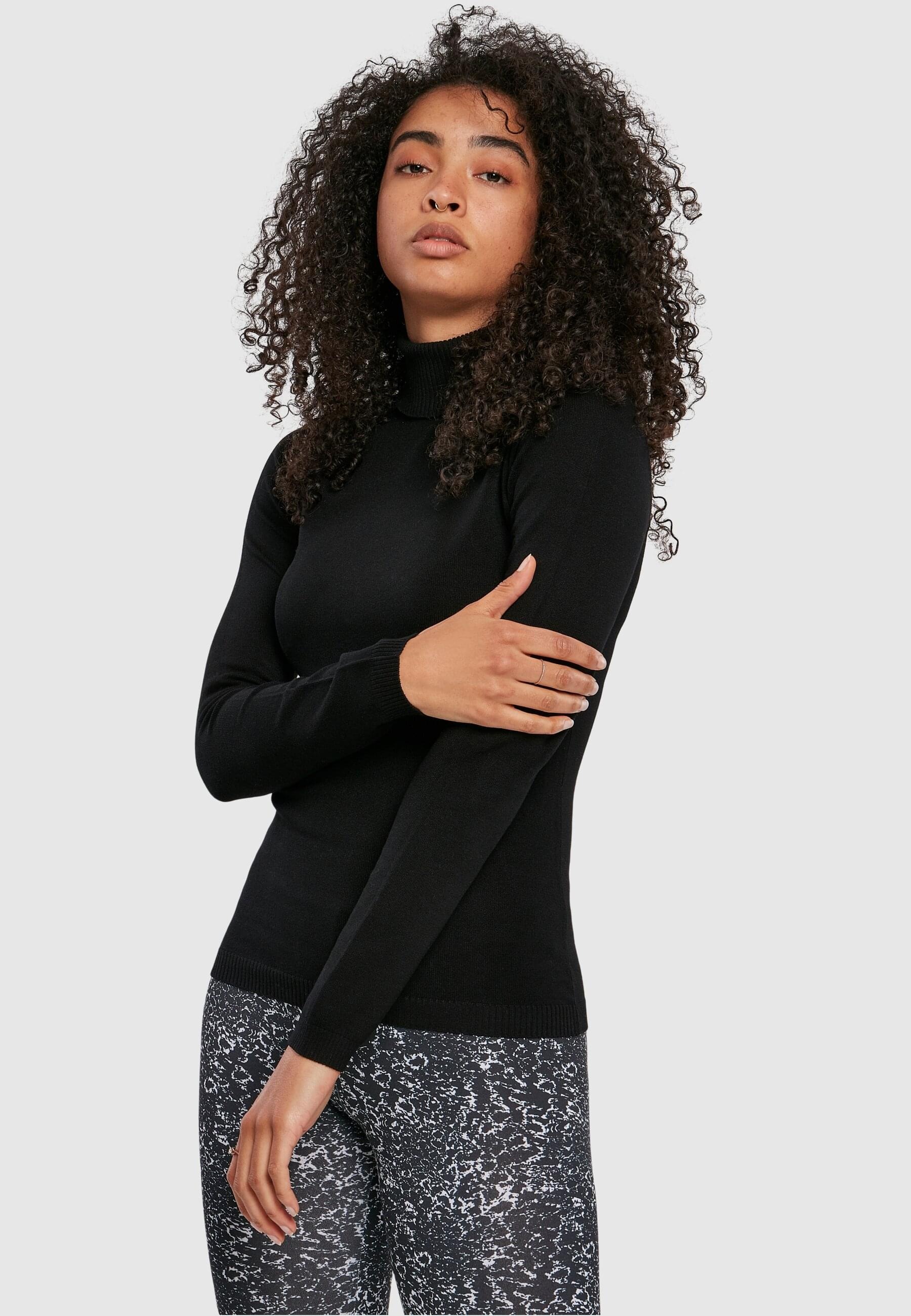 URBAN CLASSICS Rundhalspullover »Urban Classics Damen Ladies Basic Turtleneck Sweater«, (1 tlg.)