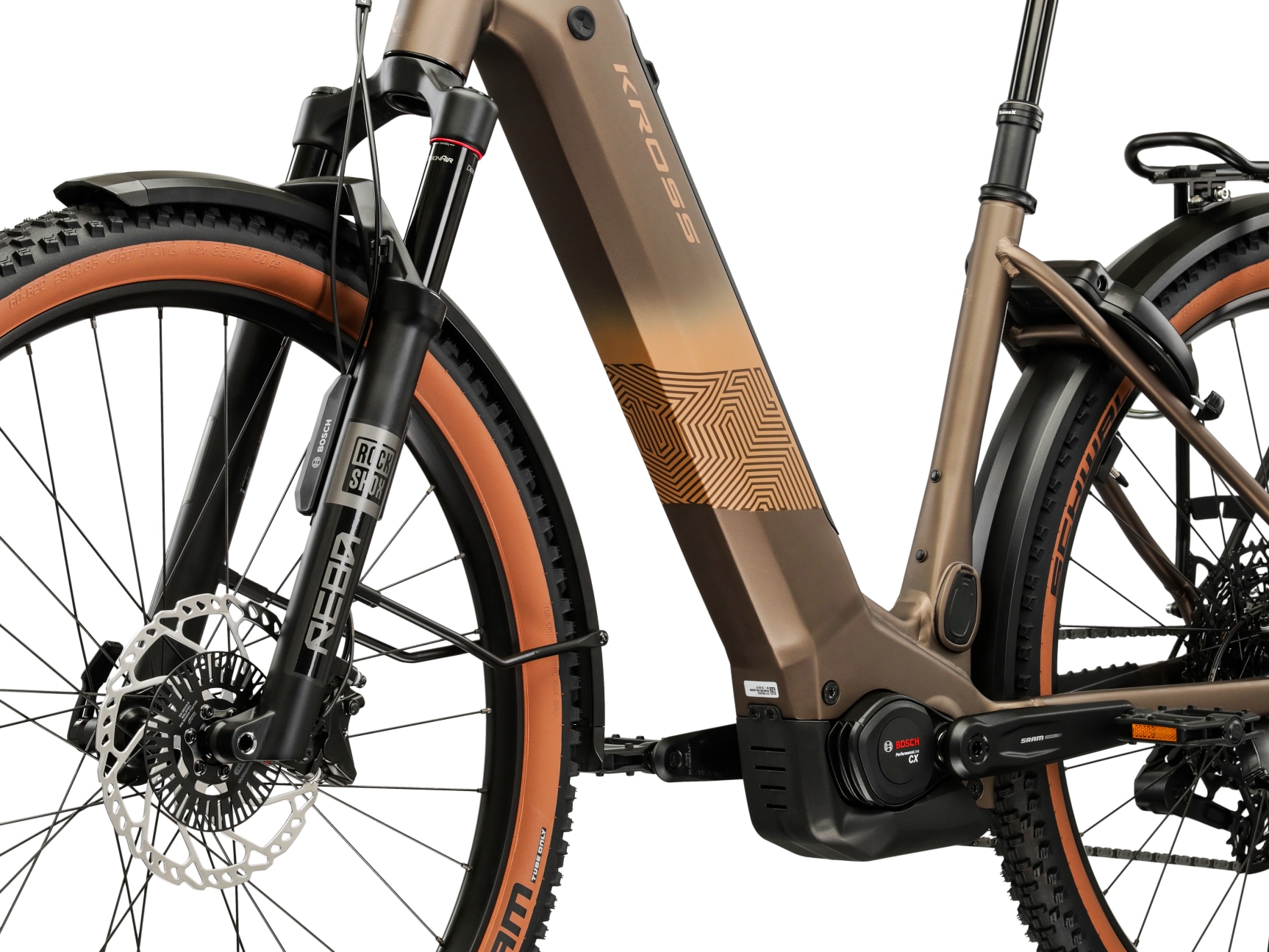 Kross »Influx Hybrid 6.0 21,3Ah / 800 Wh 29 Zoll braun 12 Gänge 2026« 12 Gang SRAM S1000 EAGLE AXS Schaltwerk Kettenschaltung Mittelmotor 250 W