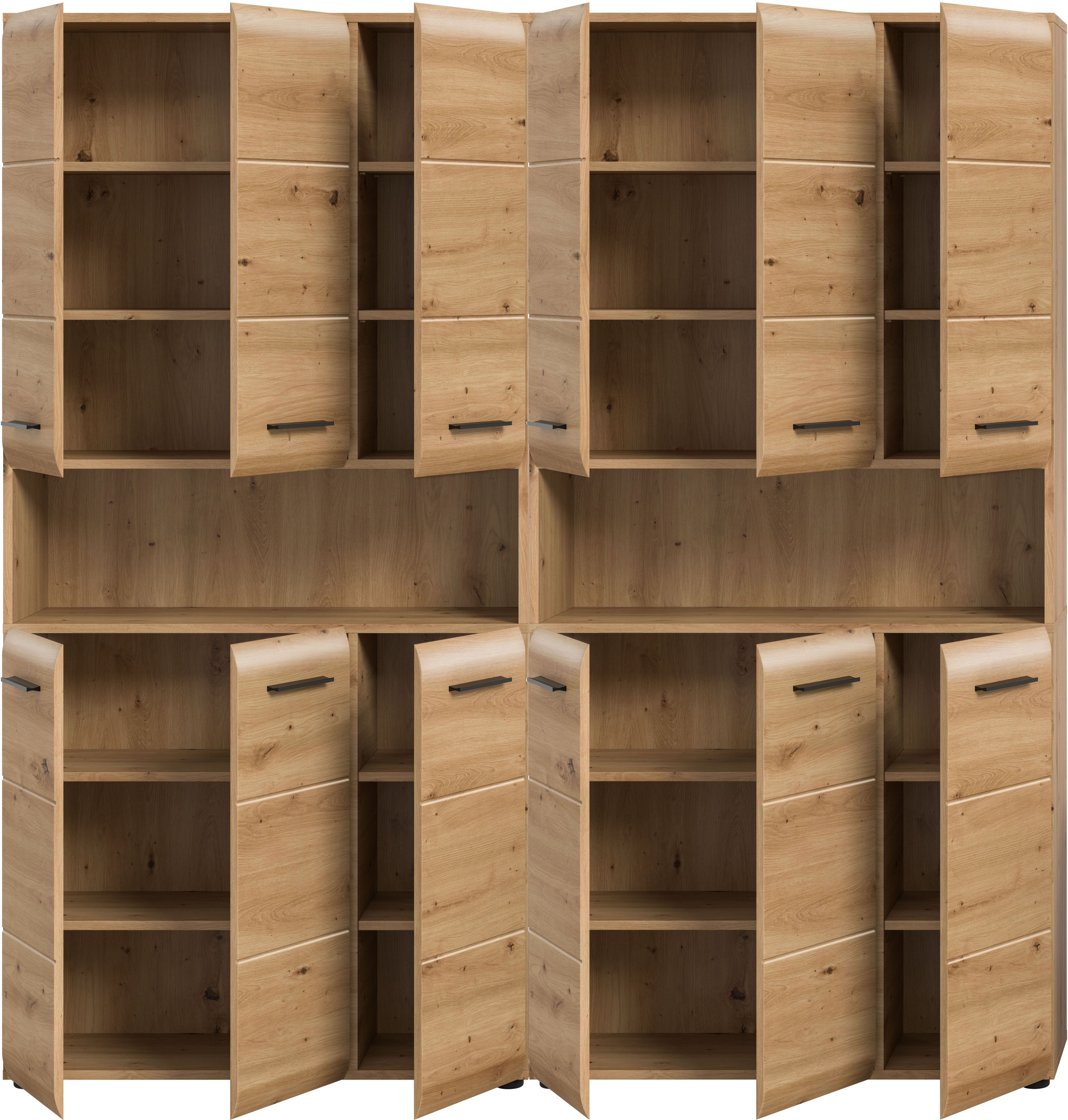 INOSIGN Badezimmer-Set, (Set, 2 St.), Florenz, Badkombination 2-tlg. Artisan Oak NB, Mehrzweckschränke