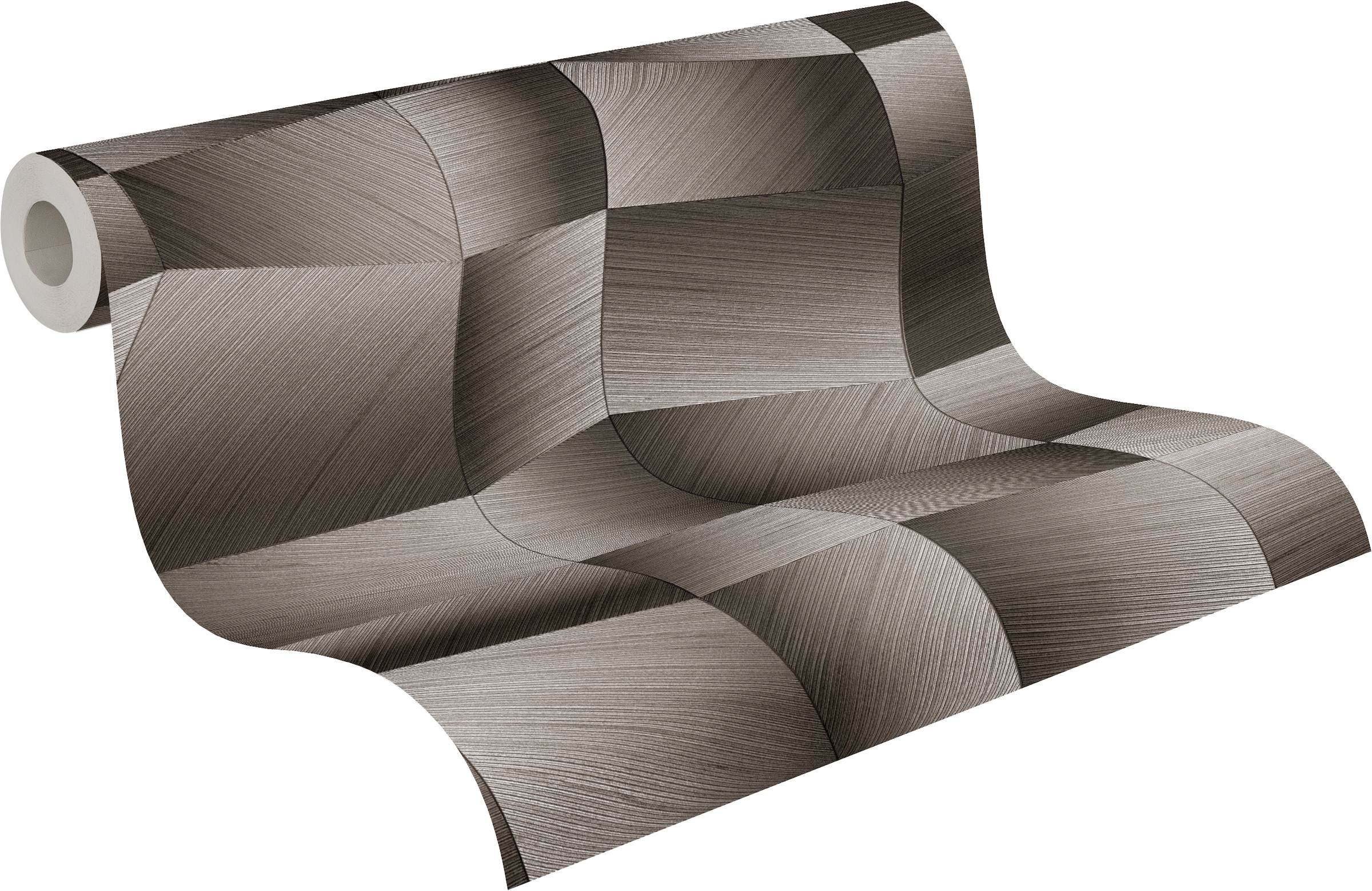 living walls Vliestapete »Vibes & Styles Damian – Refined Dimensions Vliestapete« 3D-Optik leicht strukturiert Geometrisches 3D-Design mit markanter Struktur und edlem Glanzeffekt