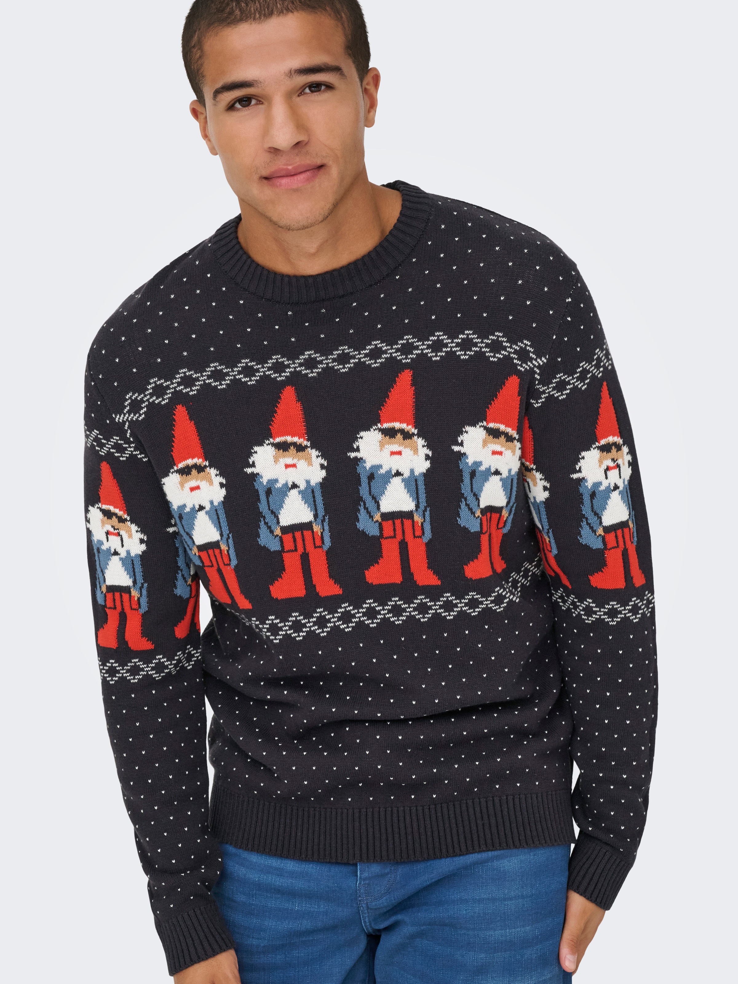 ONLY & SONS Rundhalspullover "ONSX-MAX REG CREW KNIT" günstig online kaufen