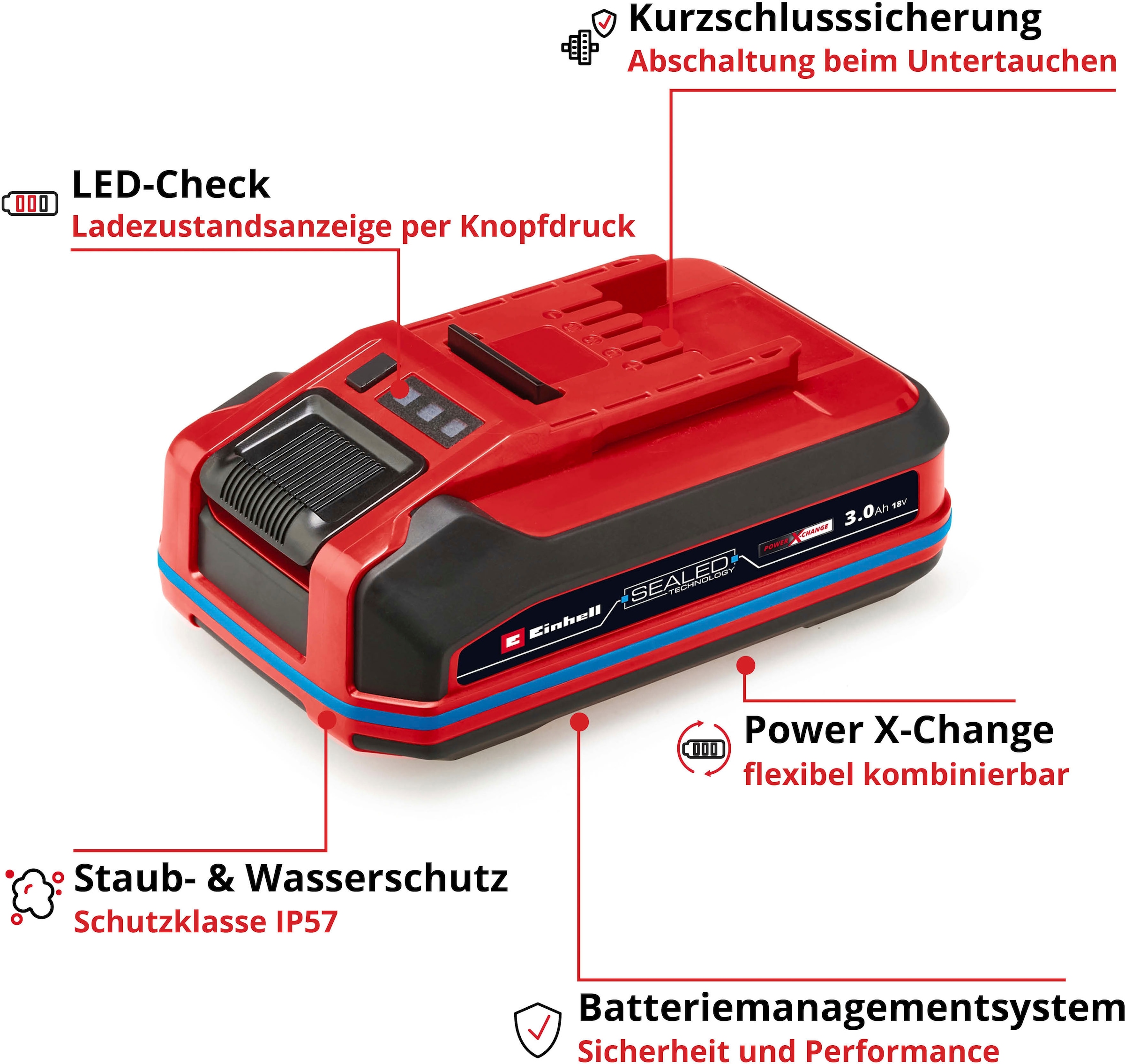Einhell Akku »»SEALED PXC Plus A1««, 18 V, 3 Ah