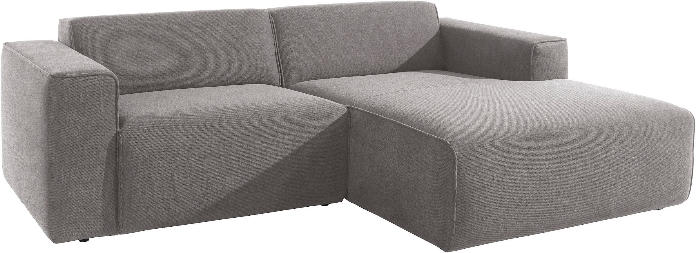 andas Ecksofa »Noord«, mit Kedernaht, Breite 234 cm, Cord, Struktur, Webstoff