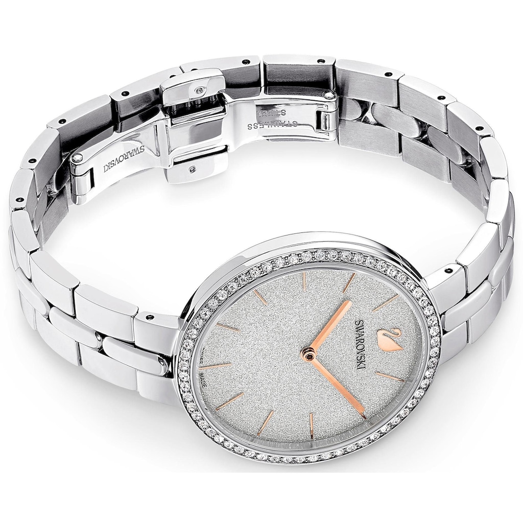 Swarovski Schweizer Uhr »COSMOPOLITAN 5517807« Zifferblatt mit Glitzerlack