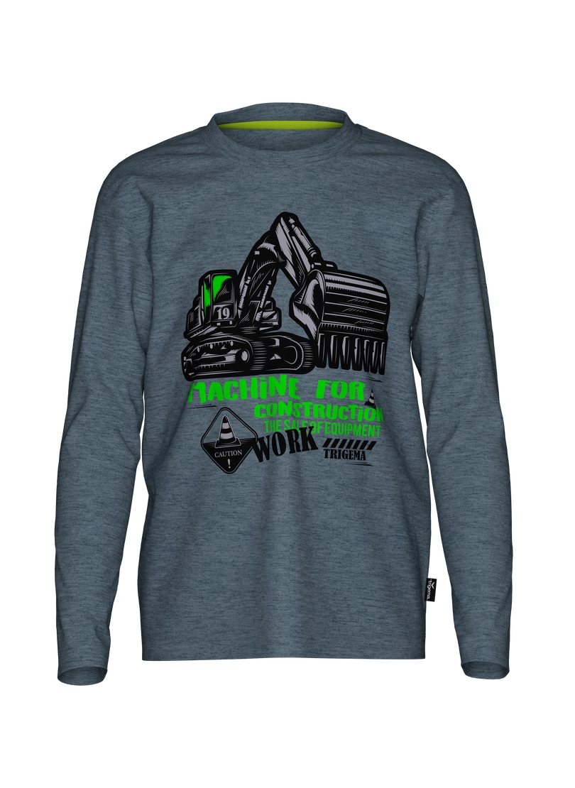 Trigema Longsleeve »TRIGEMA Langarmshirt mit großem Bagger-Print« 1 Stk.
