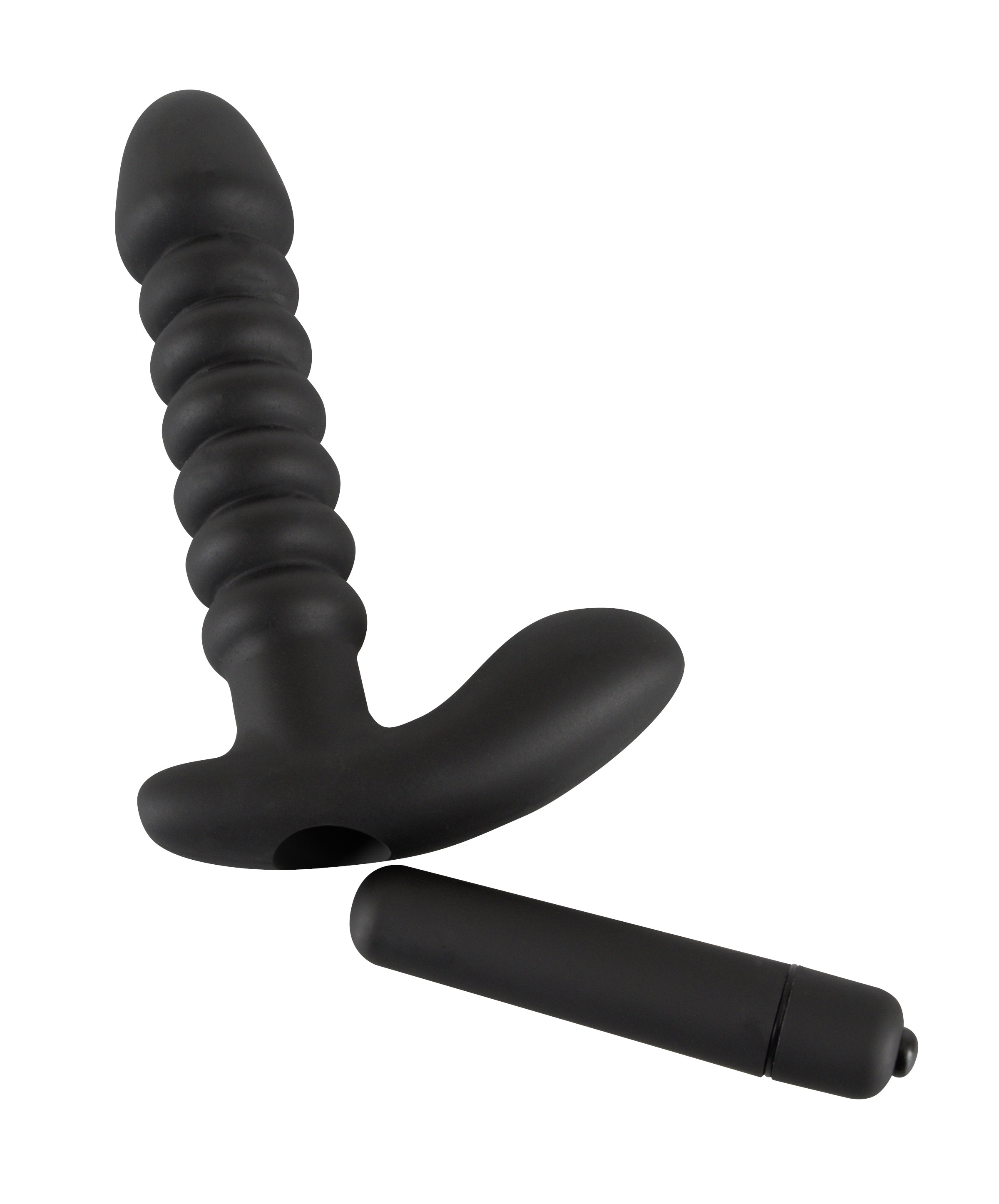 BLACK VELVETS Vibrator »vibrierender Analplug Vibrating plug medium«