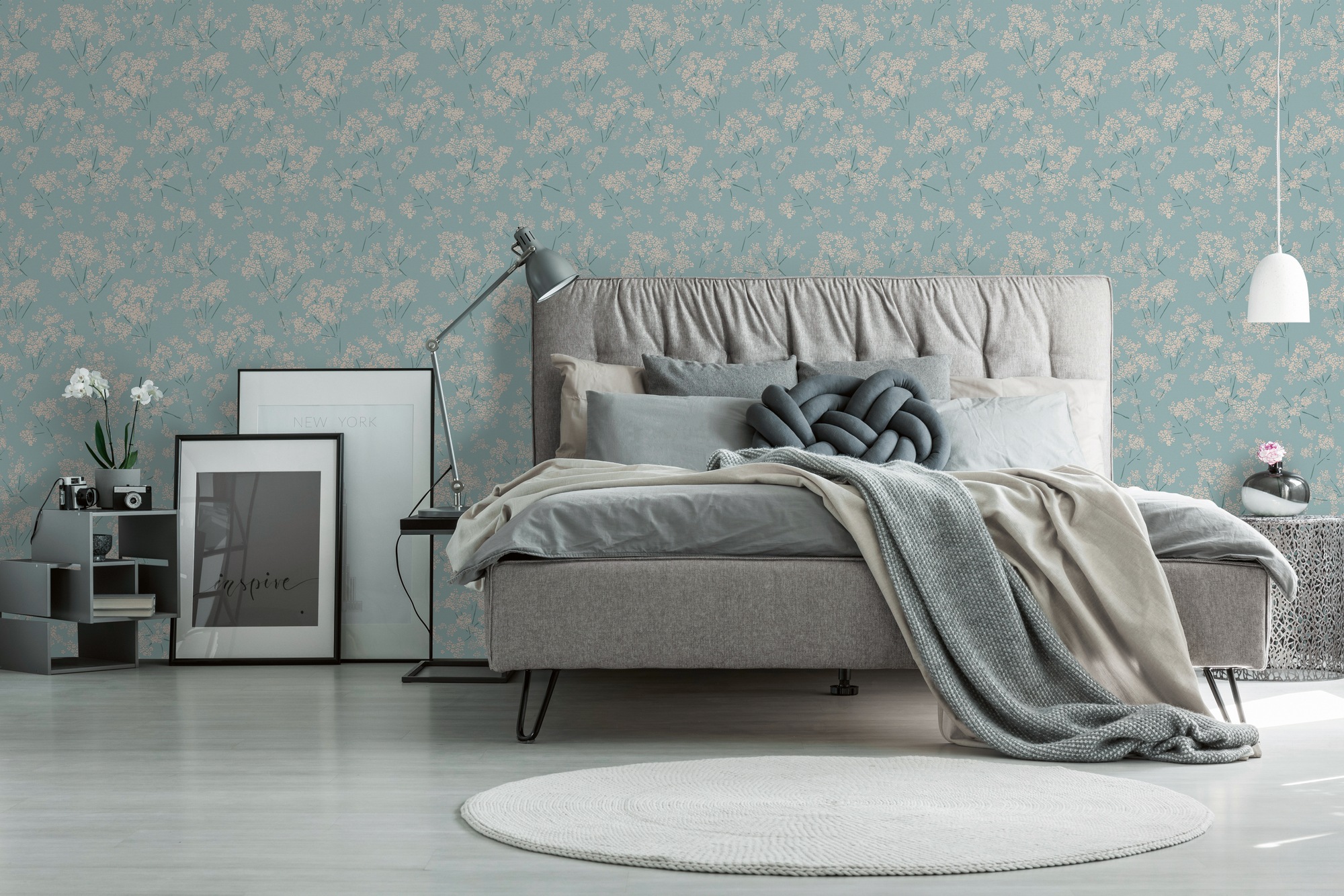 A.S. Création Vliestapete »Casual Living Blümchen-Tapete Mustertapete Floral Blumen«, matt, Vliestapete Blumentapete für Schlafzimmer Küche Wohnzimmer Blümchen