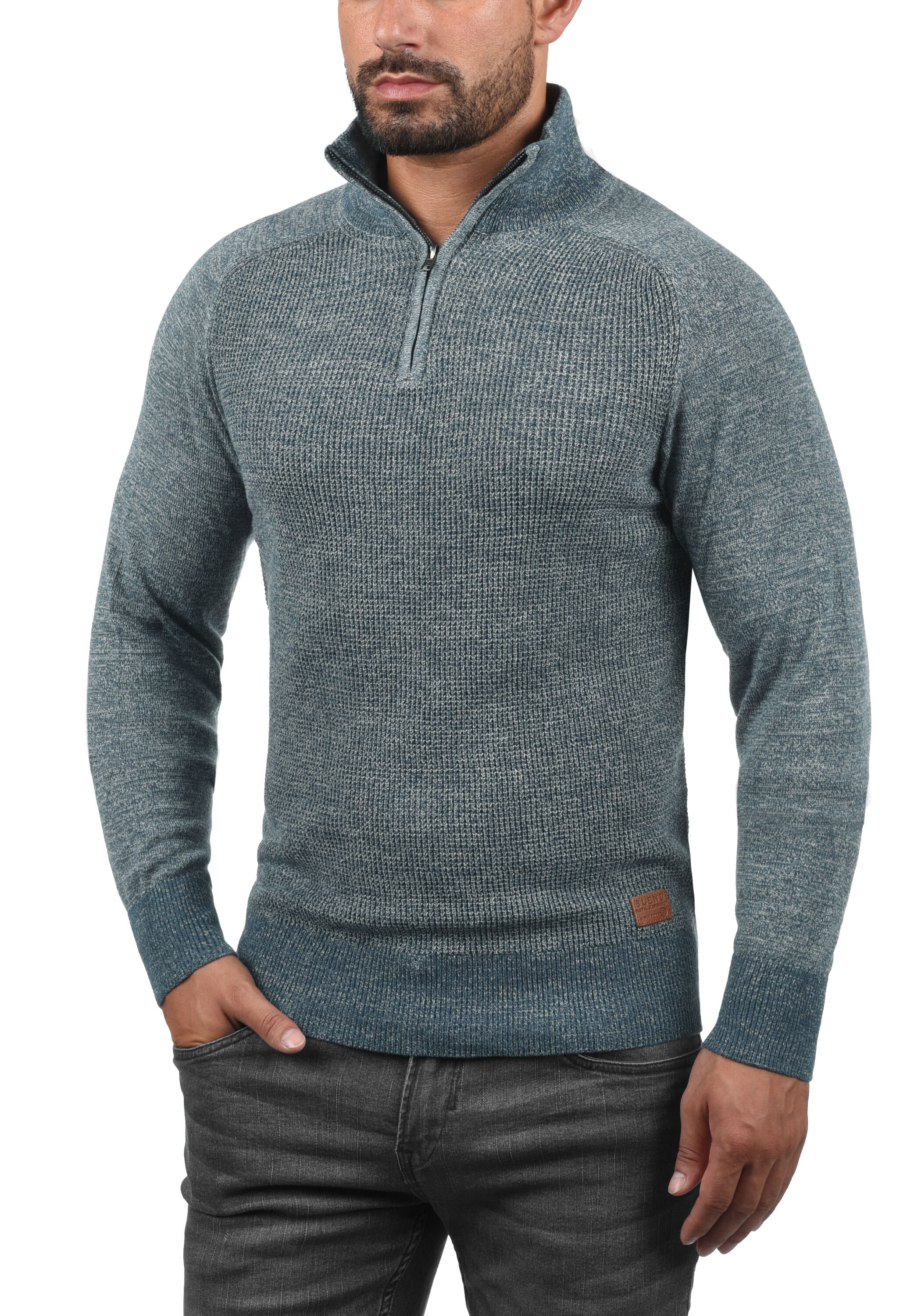 Blend Troyer "BHGrandolf", Grobstrick-Troyer mit Stehkragen günstig online kaufen