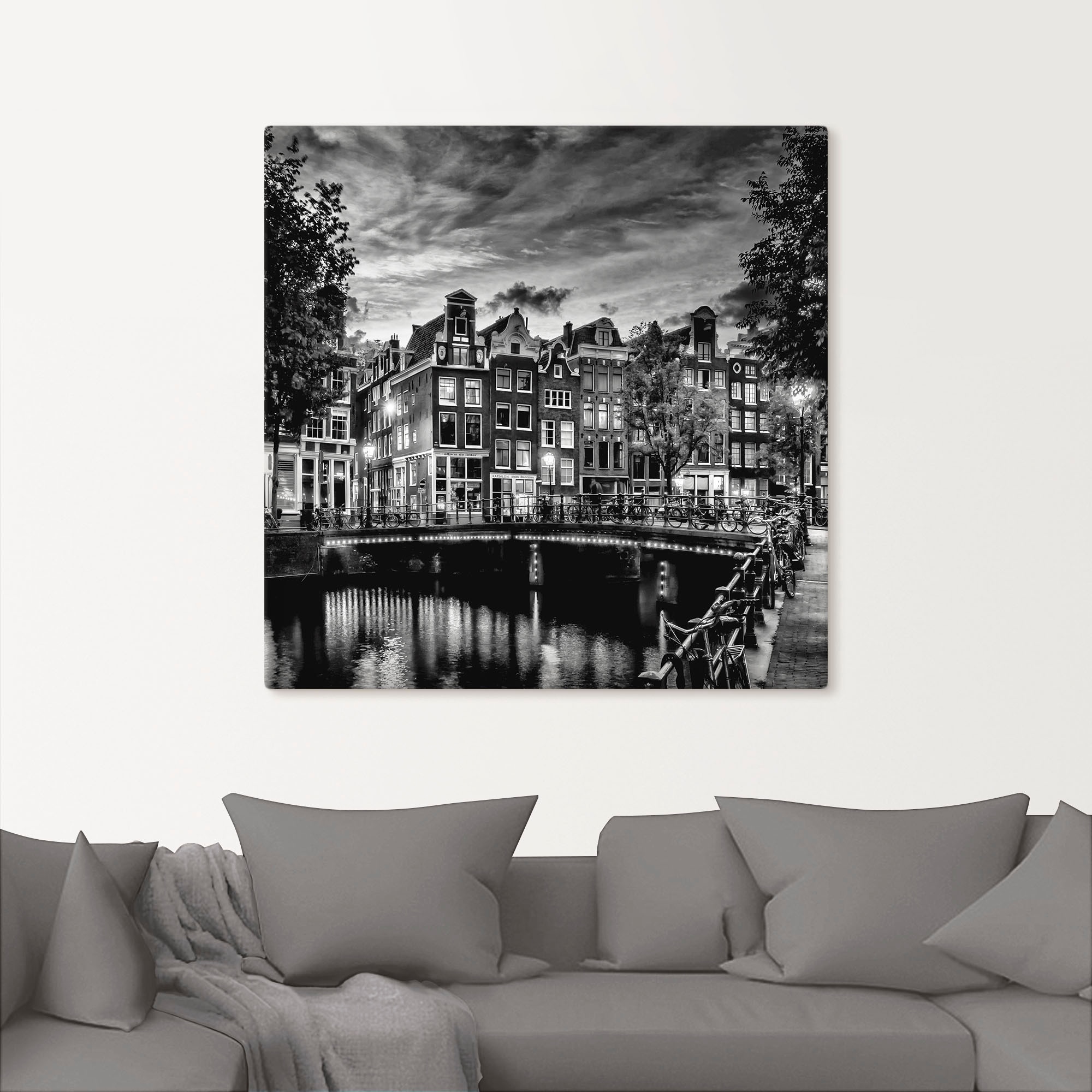 Artland Wandbild »Amsterdam Abendidylle«, (1 bestellen BAUR versch. als Alubild, in Poster Größen St.), Amsterdam, oder Wandaufkleber Leinwandbild, 