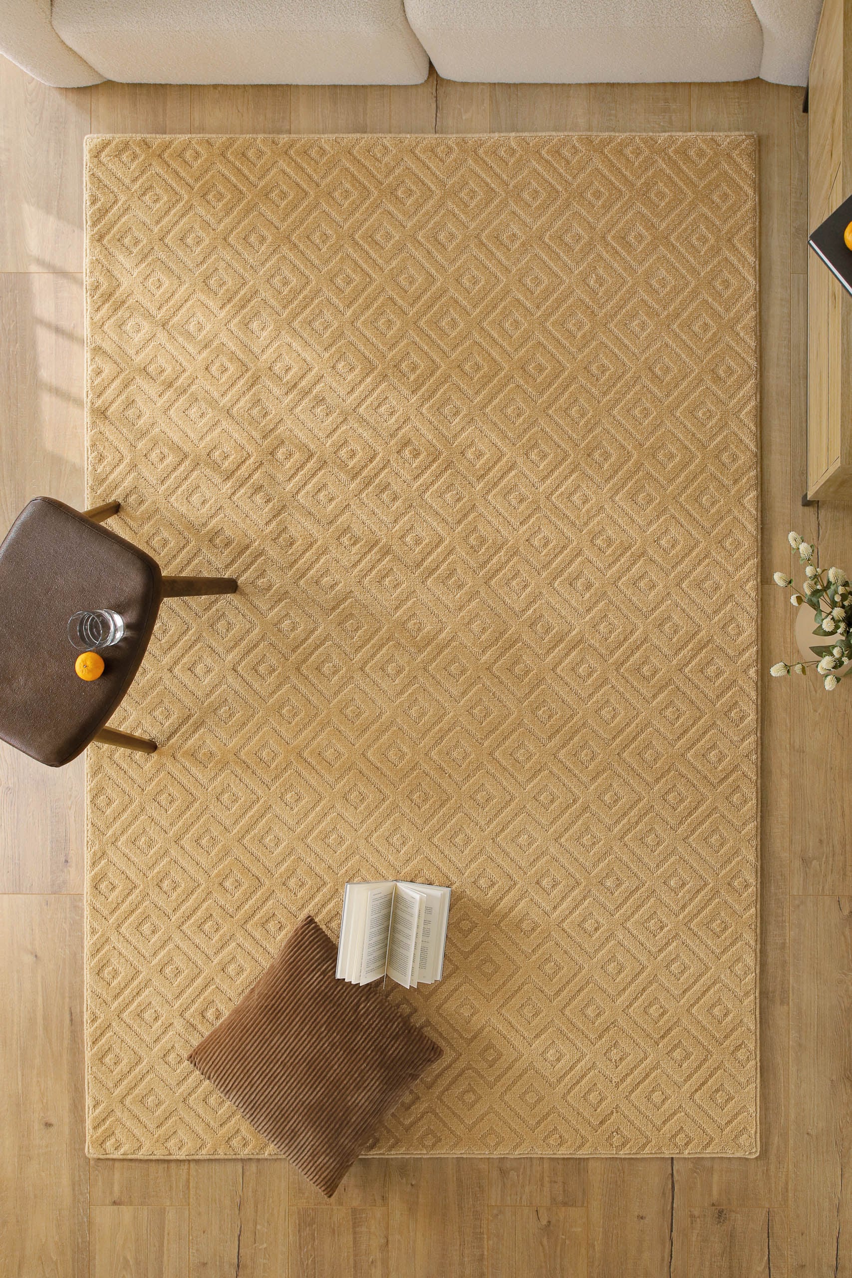 Wecon home Teppich "Castello TWO" rechteckig 7 mm Höhe Schurwolle, Kurzflor günstig online kaufen