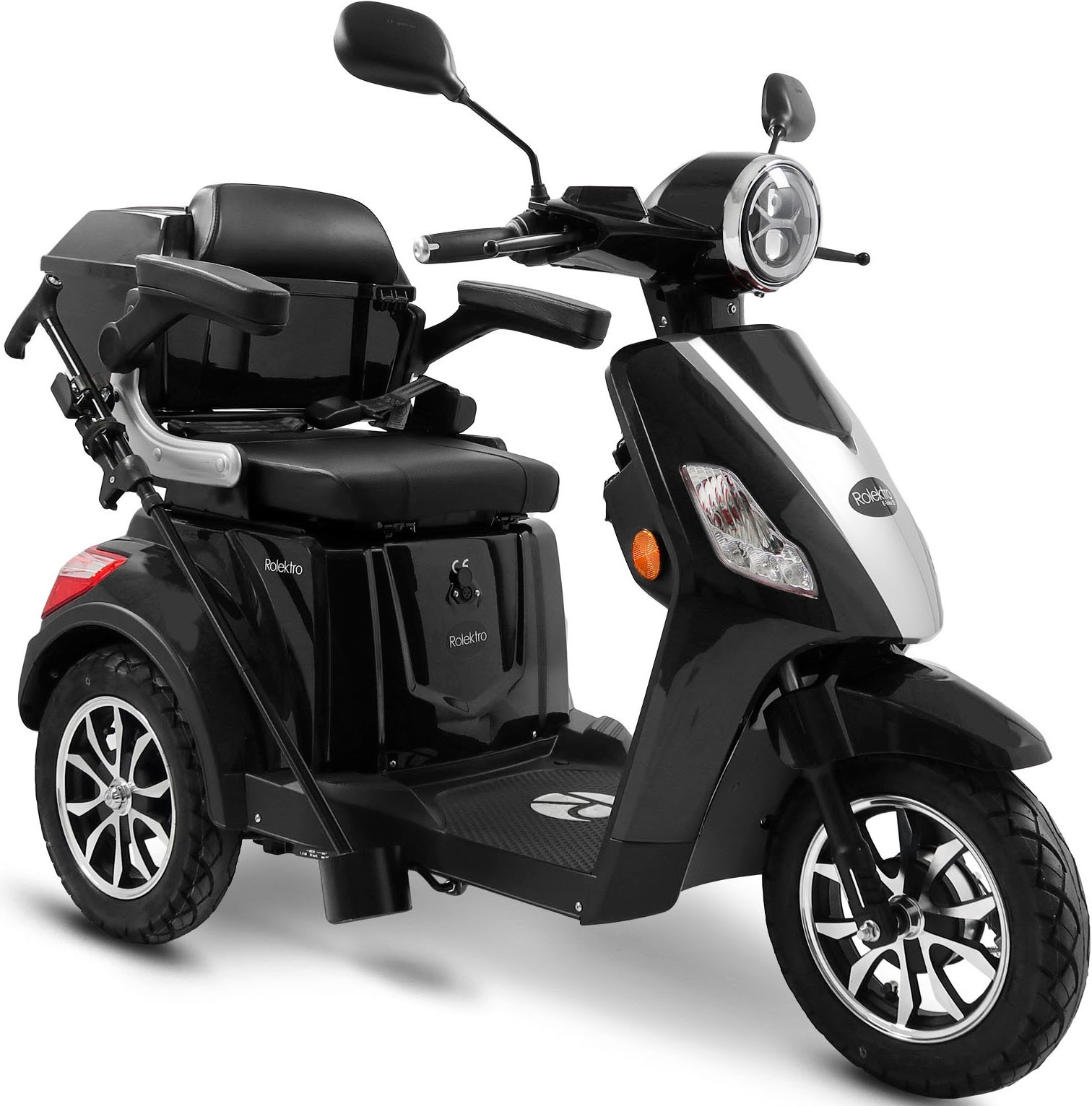 ROLEKTRO Elektromobil "Rolektro E-Trike 25 V.3, Lithium Akku", B:70cm H:95cm L:150cm, schwarz, Elektromobile