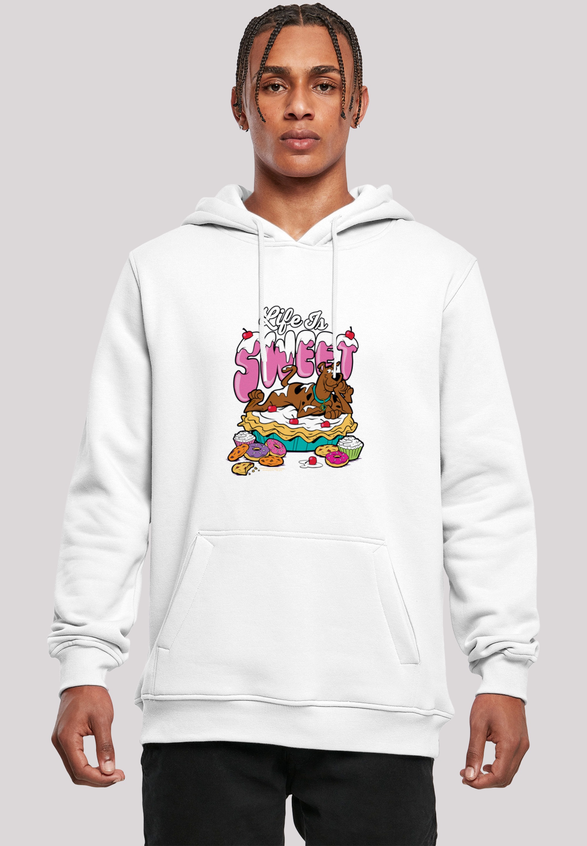 Thumbnail - F4NT4STIC Sweatshirt "F4NT4STIC Herren Scooby Doo Life Is Sweet -BLK with Heavy Hoody", (1 tlg.)