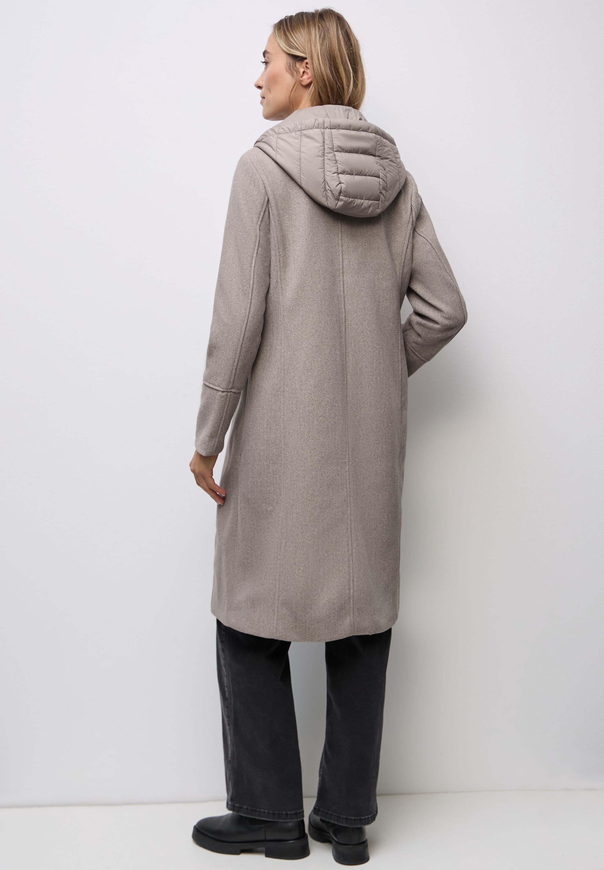 STREET ONE Langmantel , mit Kapuze mit Tunnelzugband
