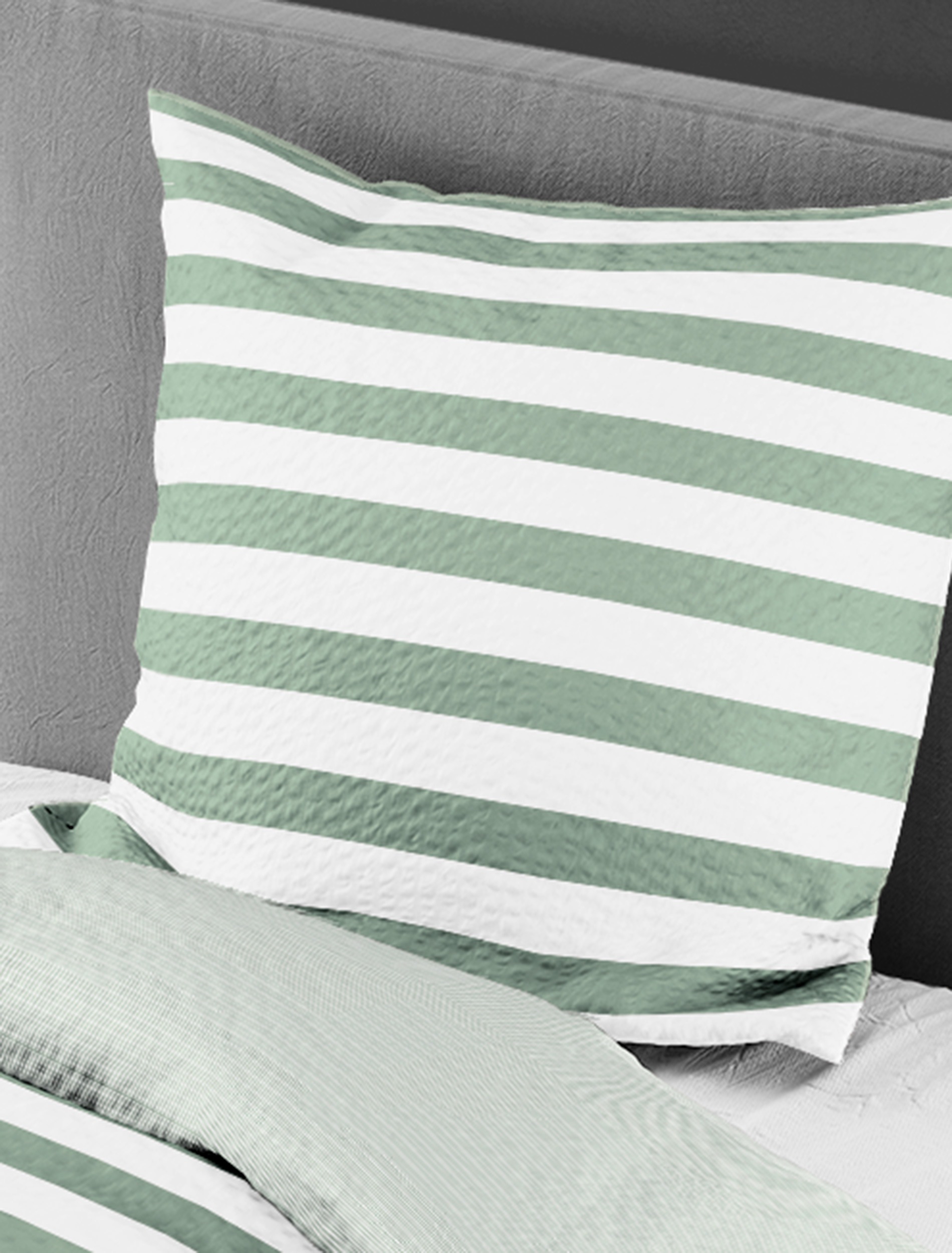 Thumbnail - BIERBAUM Bettwäsche "3121" 2 Stk. Seersucker, 100 % Baumwolle, pflegeleicht, bügelfrei