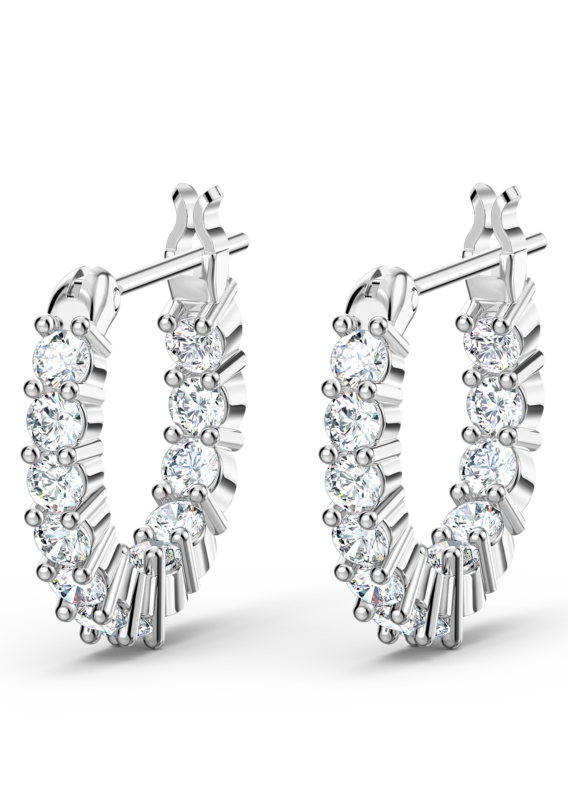 Swarovski Paar Creolen »Schmuck Geschenk Matrix Tennis Vittore Ohrringe«, Swarovski® Zirkonia (synth.)