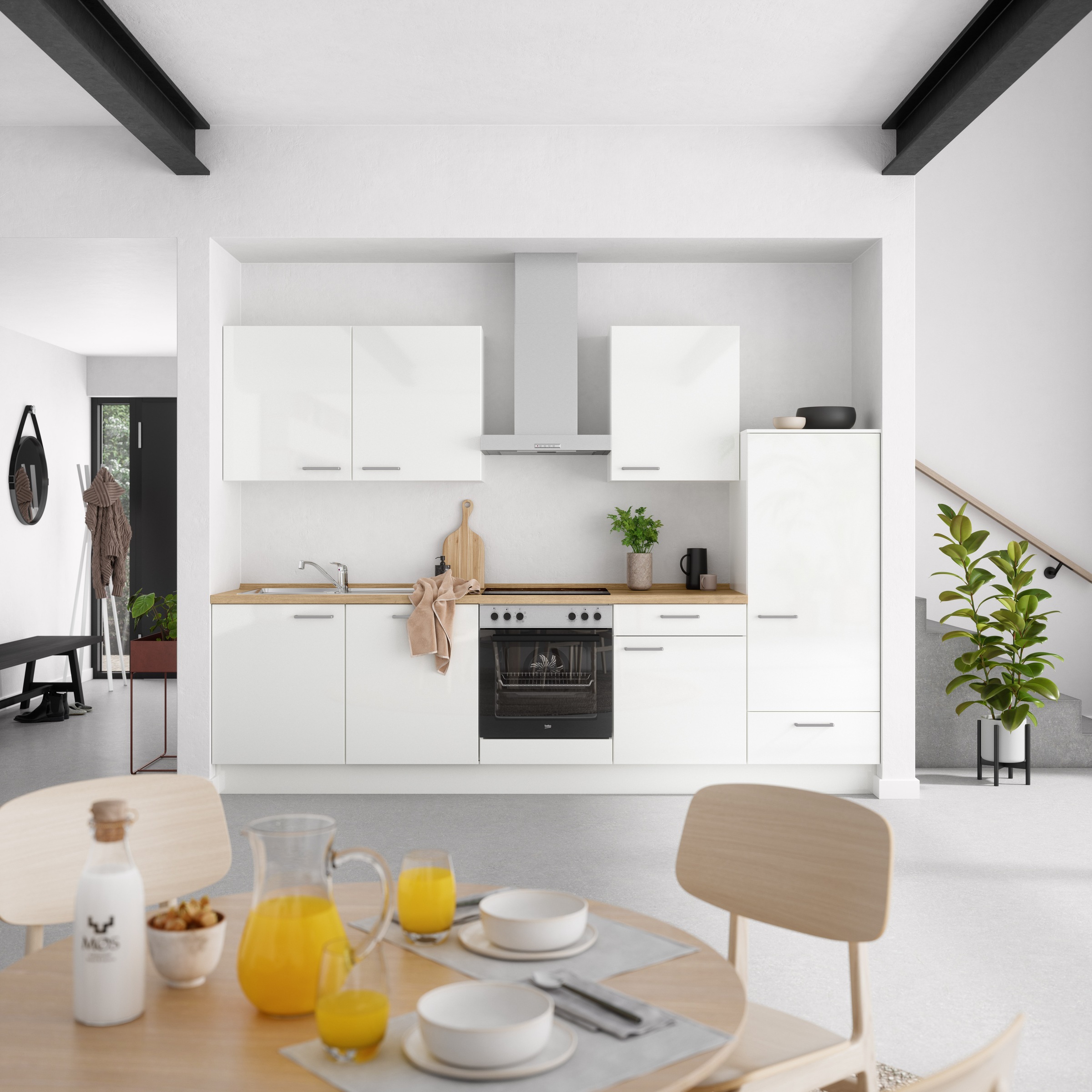 nobilia® Küchenzeile »"Flash I"«, vormontiert, Ausrichtung wählbar, Breite 300 cm, wahlw. mit E-Geräten