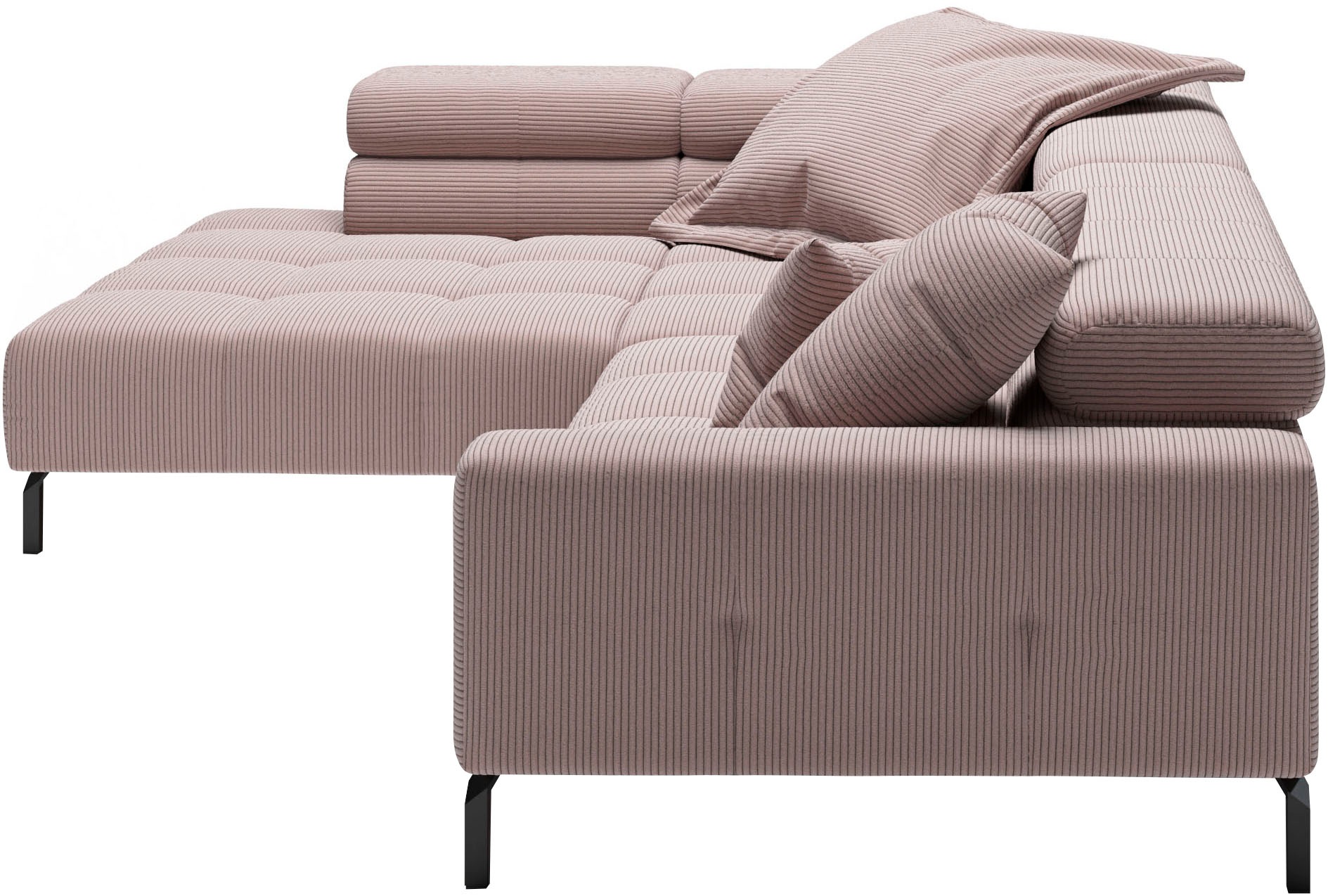 Places of Style Ecksofa »Cleveland, L-Form, incl. Kopfteilverstellung, Breite 311 cm«, wahlweise elektrischer Sitzvorzug
