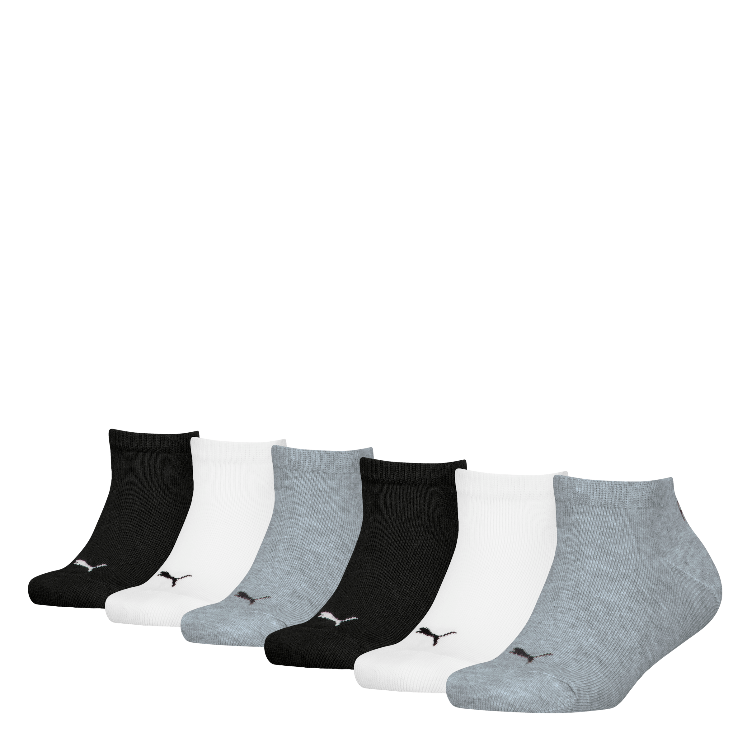 PUMA Sneakersocken "PUMA KIDS PLAIN SNEAKER 6P" 6 Paar, mit verstärktem Zehenbereich