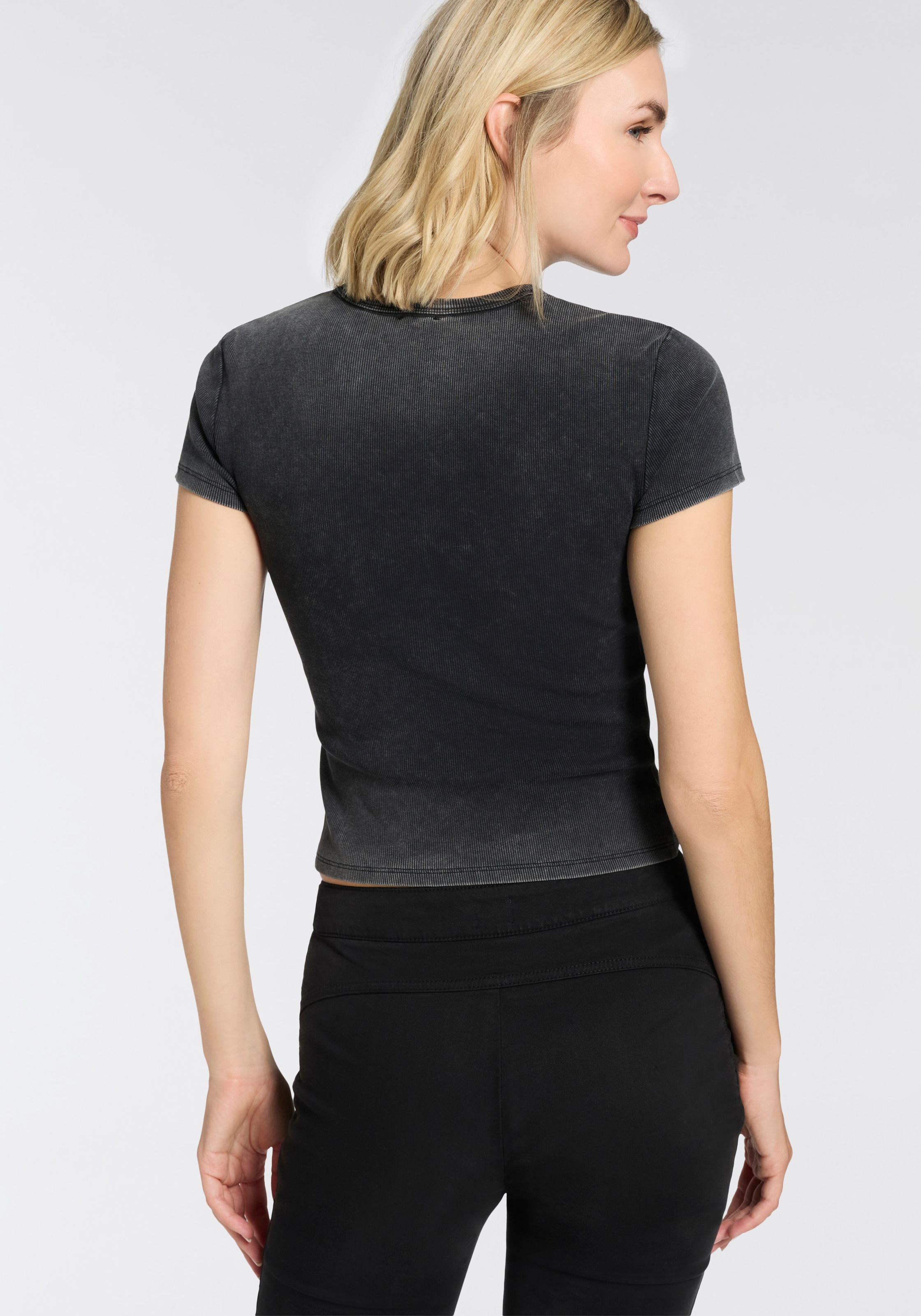 HUGO Blue T-Shirt »Dever« mit Schriftzug vorn, Rundhals