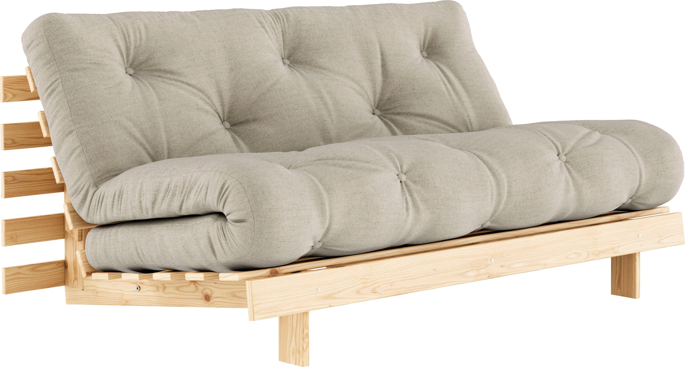 Karup Design Daybett »Roots Schlafsofa, Gästebett, Sofa inkl. Futonmatratze«, Liegefläche 90/140/160 x200 cm, FSC® zertifizierte Kiefer