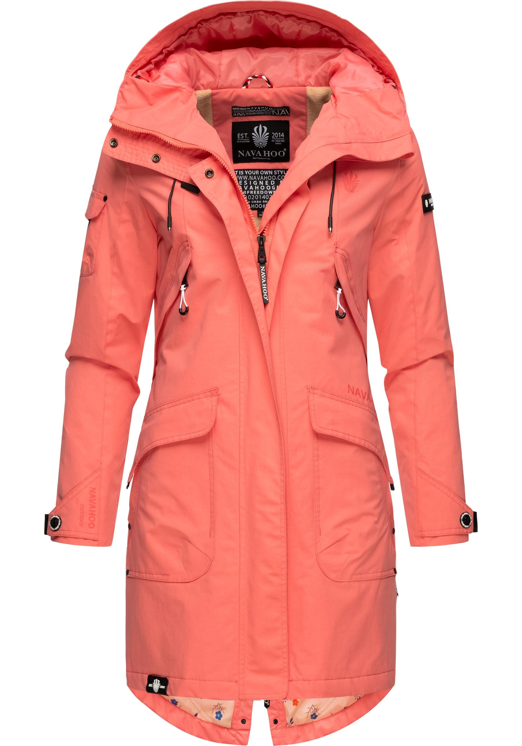 Navahoo Outdoorjacke "Pfefferschote", mit Kapuze, moderne Damen Übergangsja günstig online kaufen