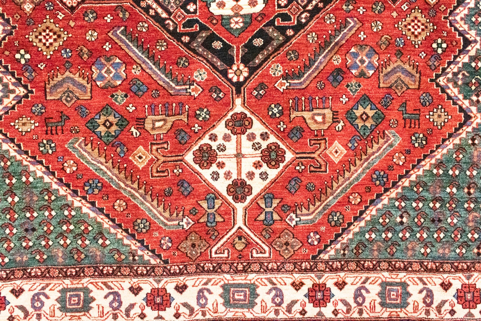 morgenland Wollteppich »Ghashghai Teppich handgeknüpft rot«, rechteckig, handgeknüpft