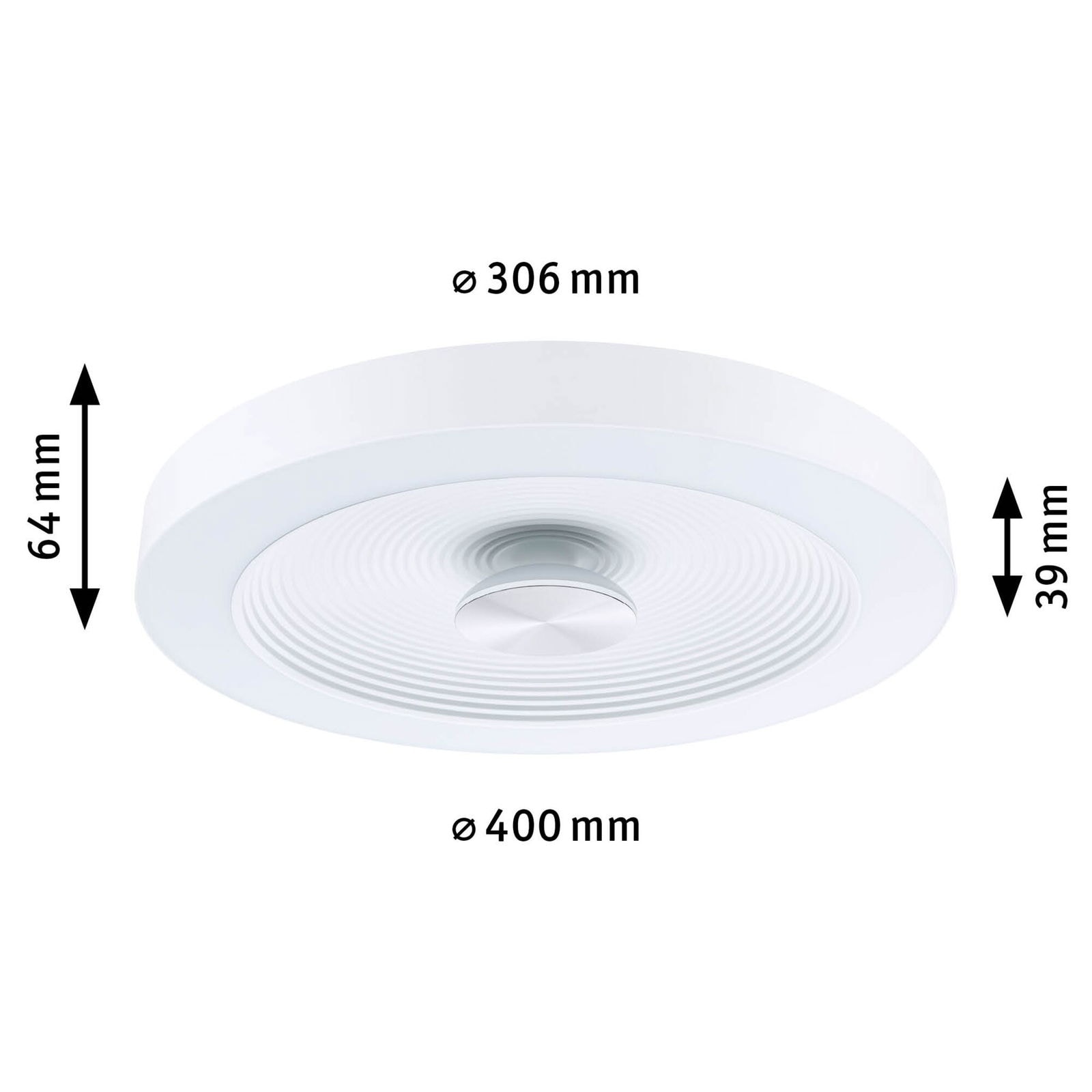 Paulmann LED Deckenleuchte »LED Deckenleuchte Volea IP44 3000K 500lm / 2400lm 230V 4 / 1x18,5W«, 1 flammig, Dimmer