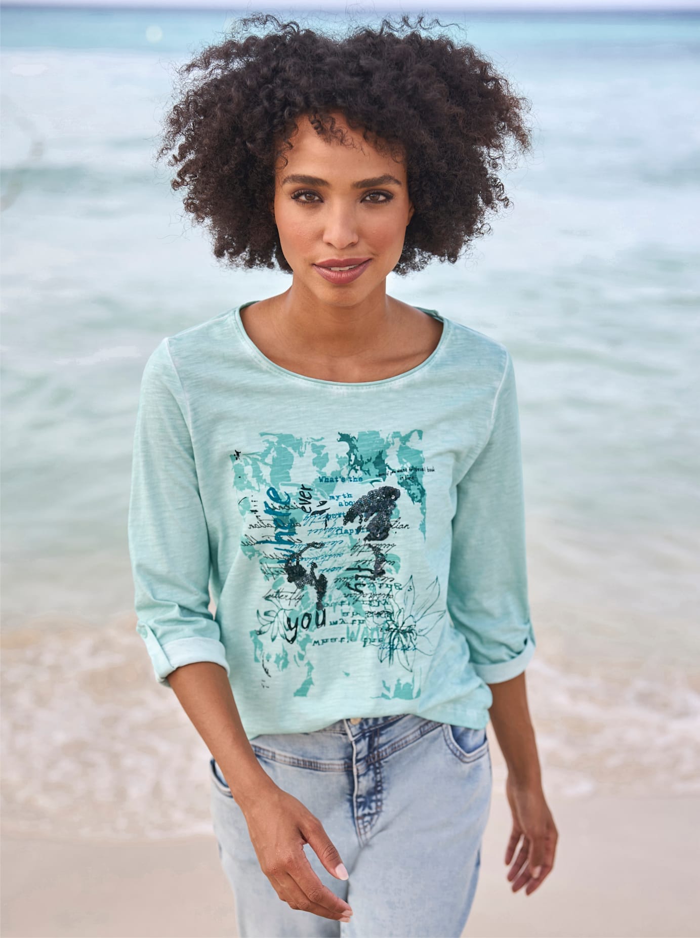 heine 3/4-Arm-Shirt "Shirt" 1 Stk. tlg. günstig online kaufen