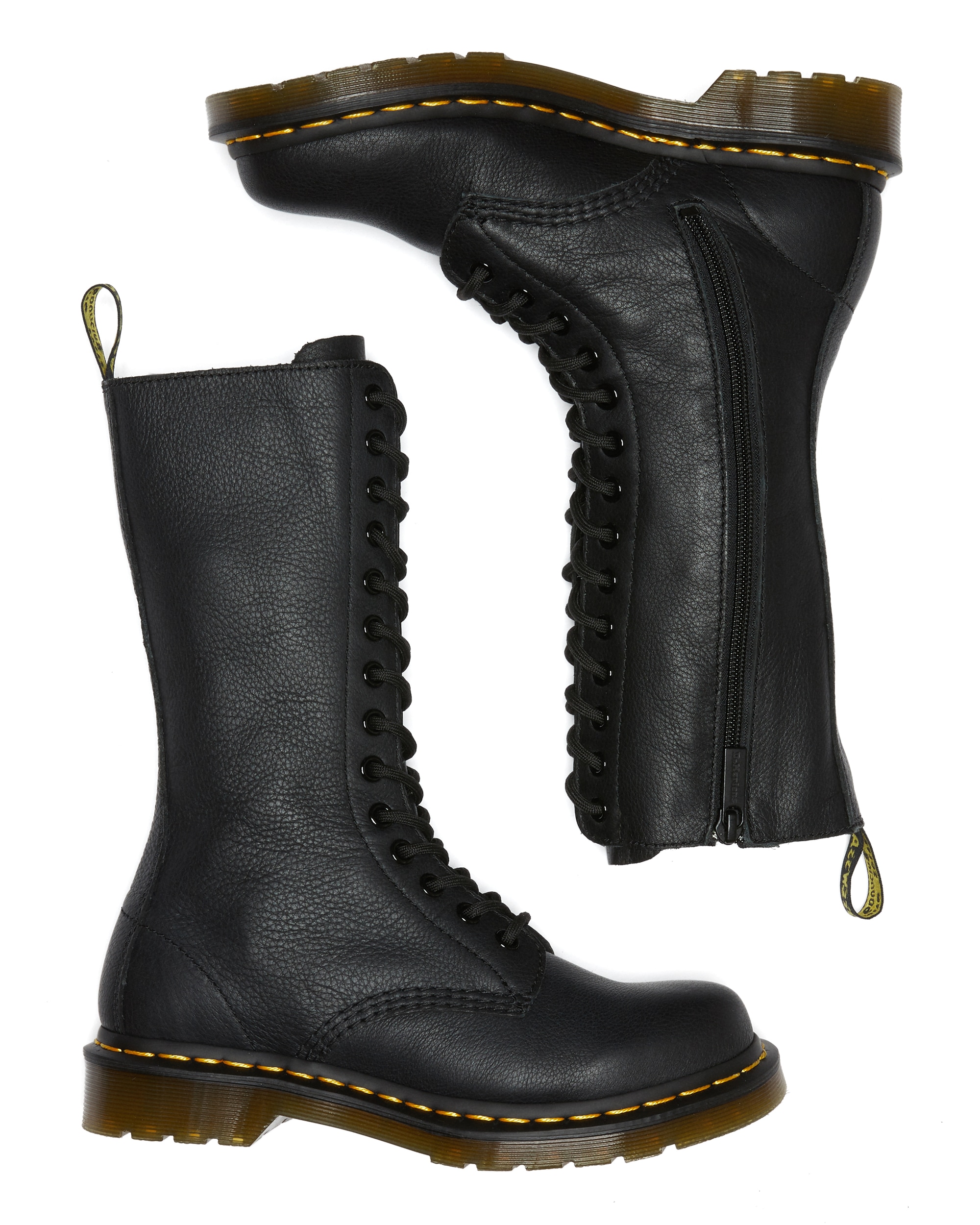DR. MARTENS Schnürstiefel »1B99 Black Virginia«  Langschaftstiefel, Boot mit Reißverschluss